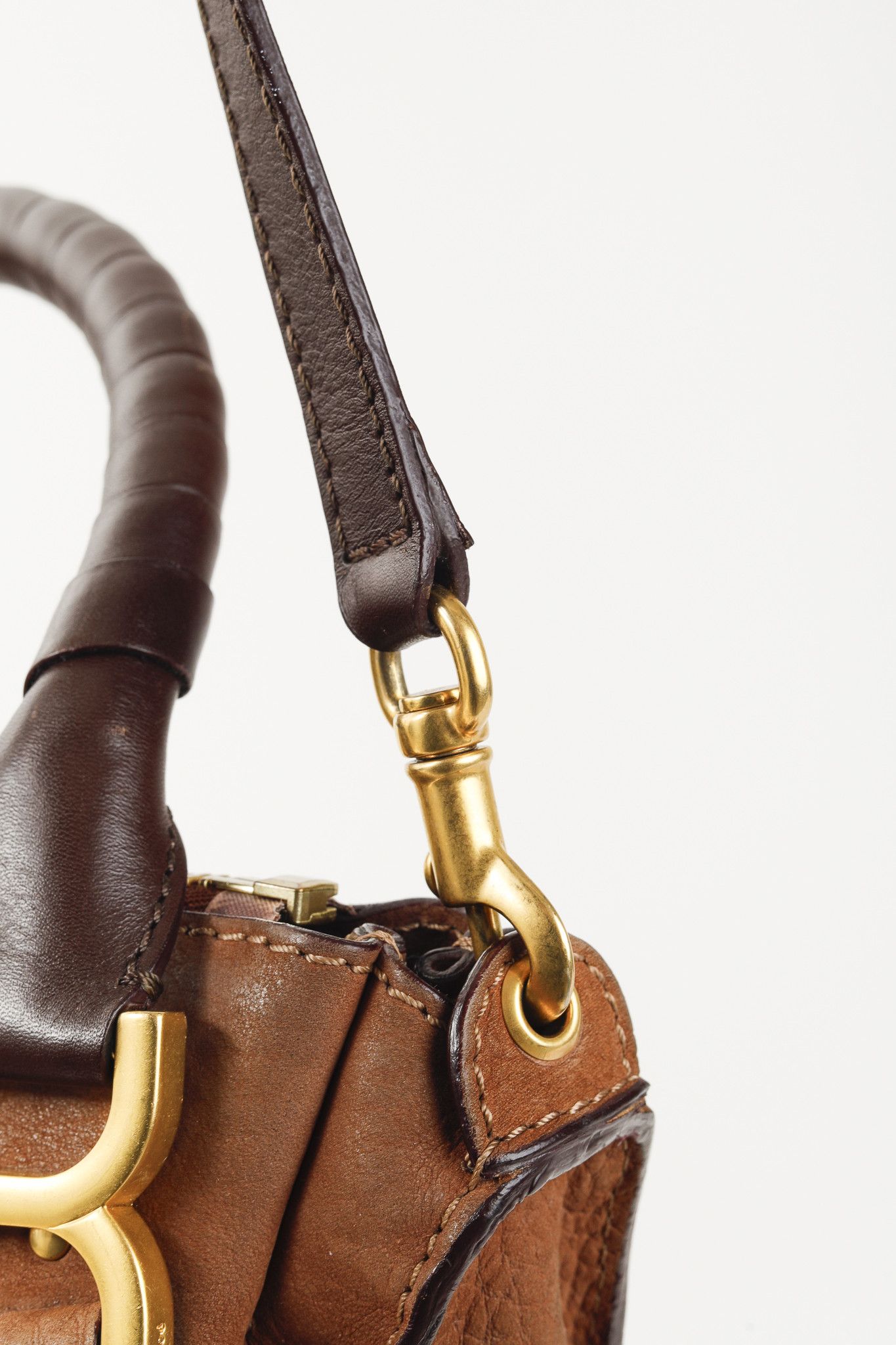 Chloe Chloe Marcie Brown Nubuck-Leather Shoulder Bag Size ONE SIZE - 8 Thumbnail
