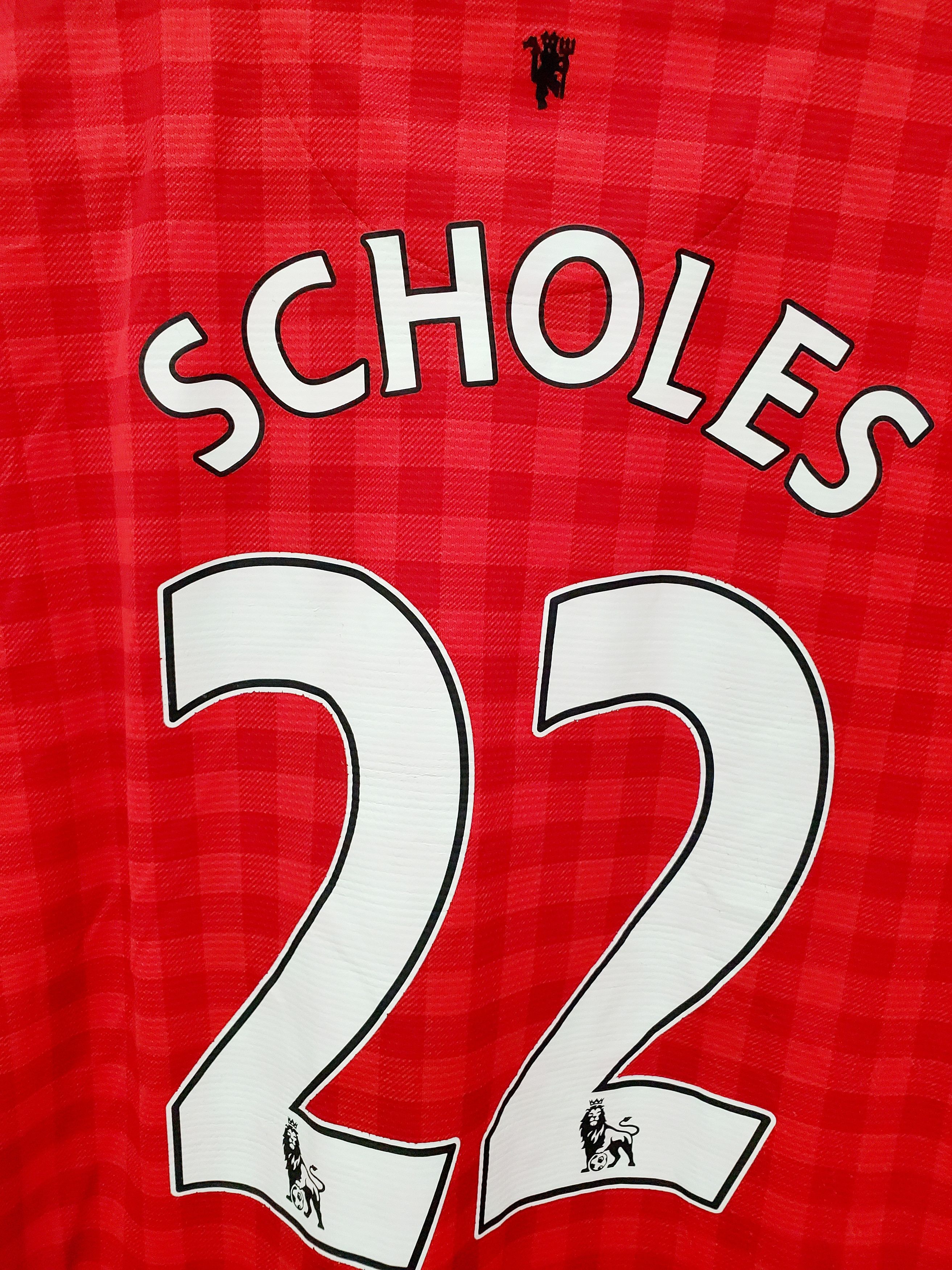 Nike 2012-13 Manchester United Home Jersey Scholes #22 L Size US L / EU 52-54 / 3 - 3 Thumbnail