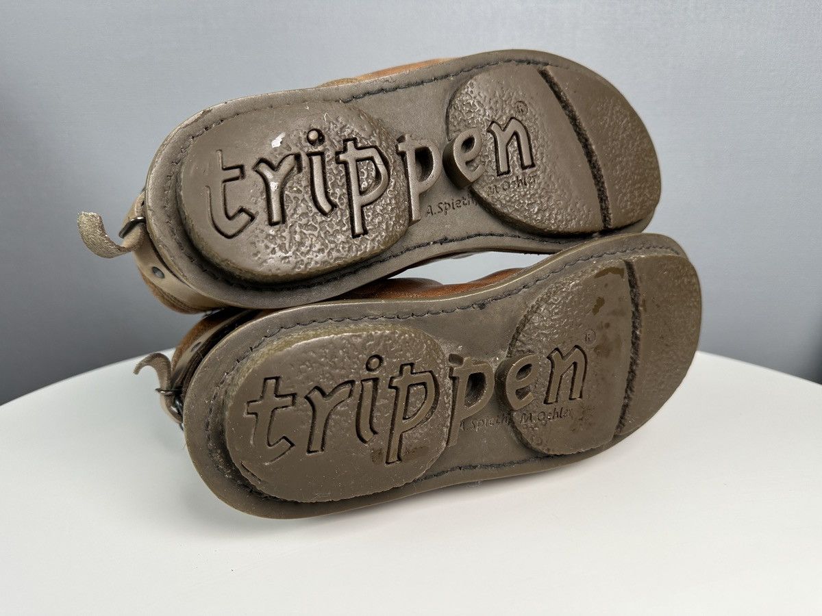 Trippen TRIPPEN Bomb Avant Garde Belted Leather Brown Ankle Boots Size US 10 / IT 40 - 4 Thumbnail