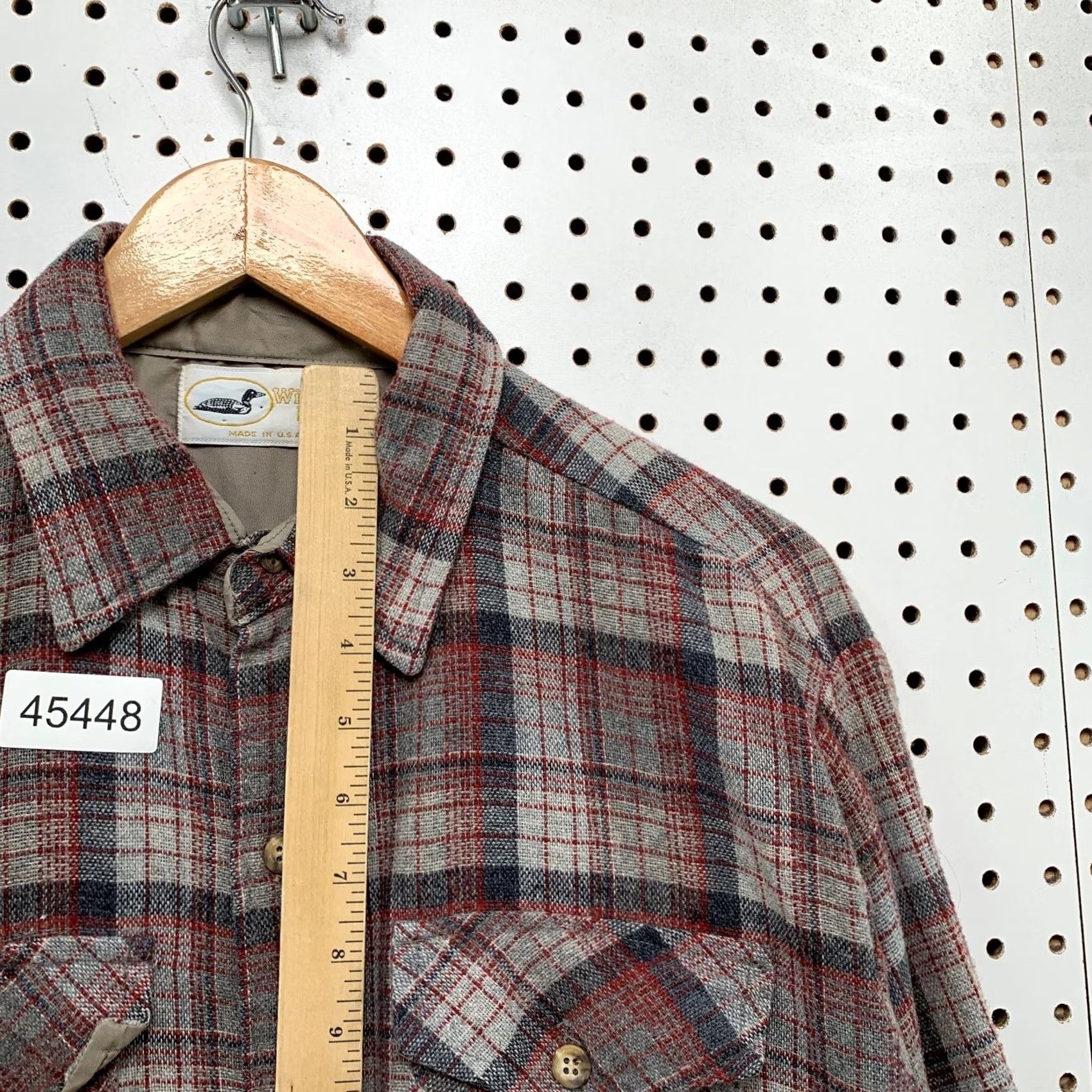 Vintage VINTAGE Winona Knits Shirt Mens Large Red Gray Plaid Button Flannel Outdoors USA Size US L / EU 52-54 / 3 - 7 Thumbnail
