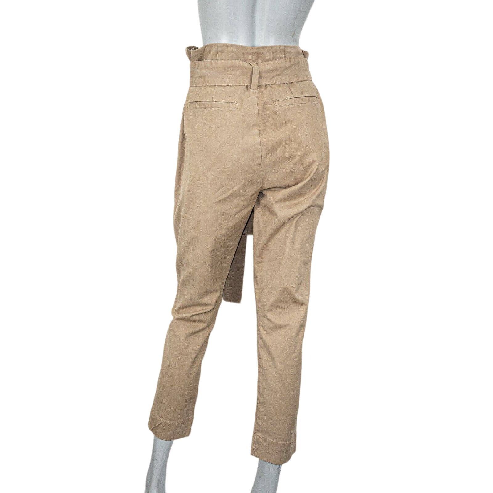 Frame FRAME Denim Women's Belted Paper Bag Khaki Trouser Size 29" - 3 Thumbnail