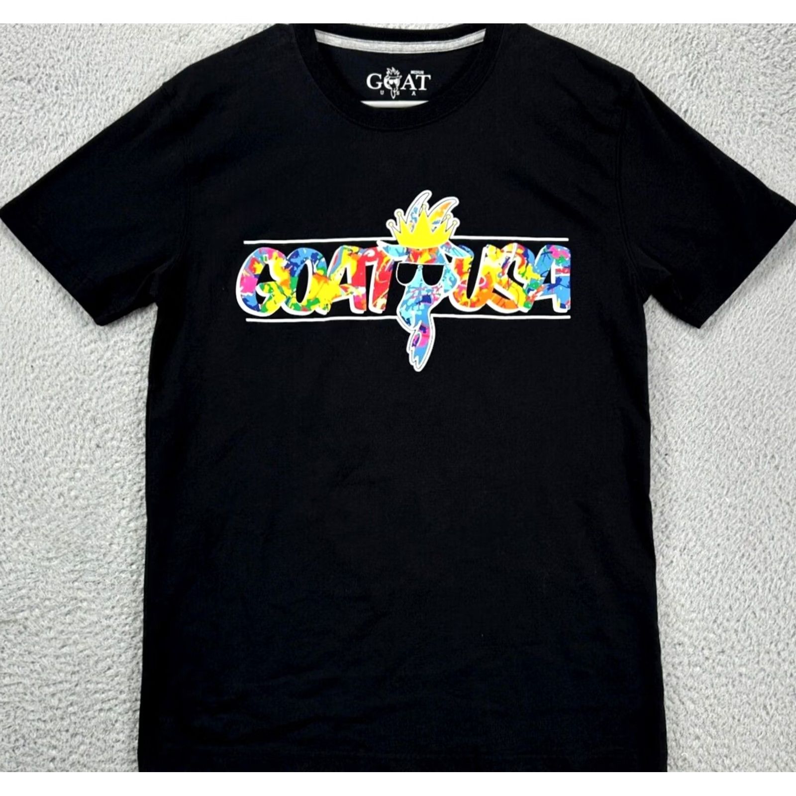 Vintage Goat USA Shirt Adult Medium Black Graphic Print T-Shirt Short Sleeve Tee Mens Size US M / EU 48-50 / 2 - 2 Thumbnail