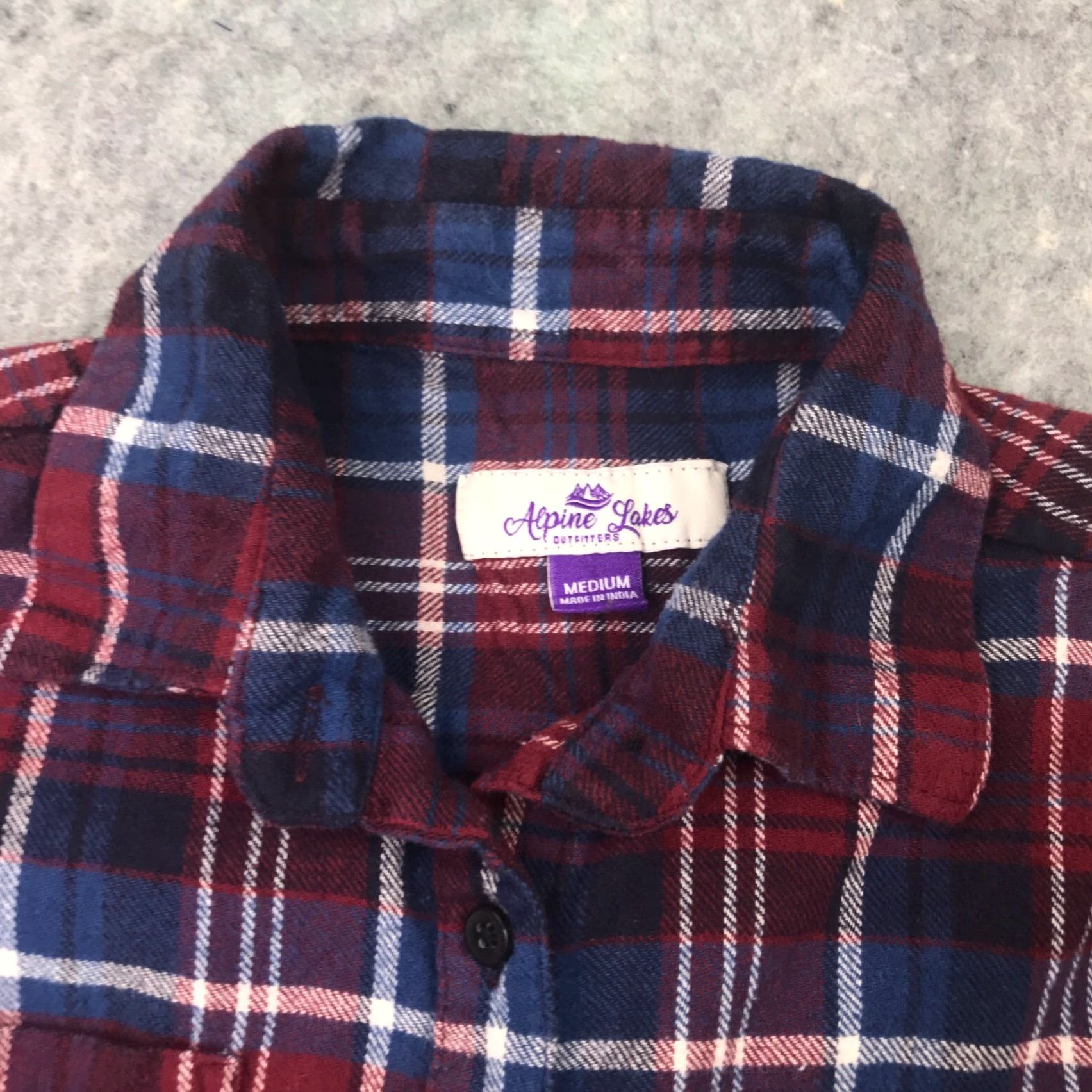 Vintage ALPINE LAKES Women's Button-Up Shirt Medium Red Plaid Cotton Flannel Long Sleeve Casual Size M / US 6-8 / IT 42-44 - 3 Thumbnail