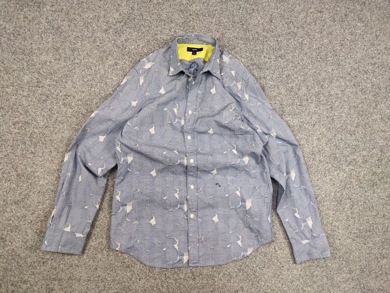Diesel Diesel Design Casual Blue Pattern Buttons Shirt Y2K Style Size US M / EU 48-50 / 2 - 12 Thumbnail