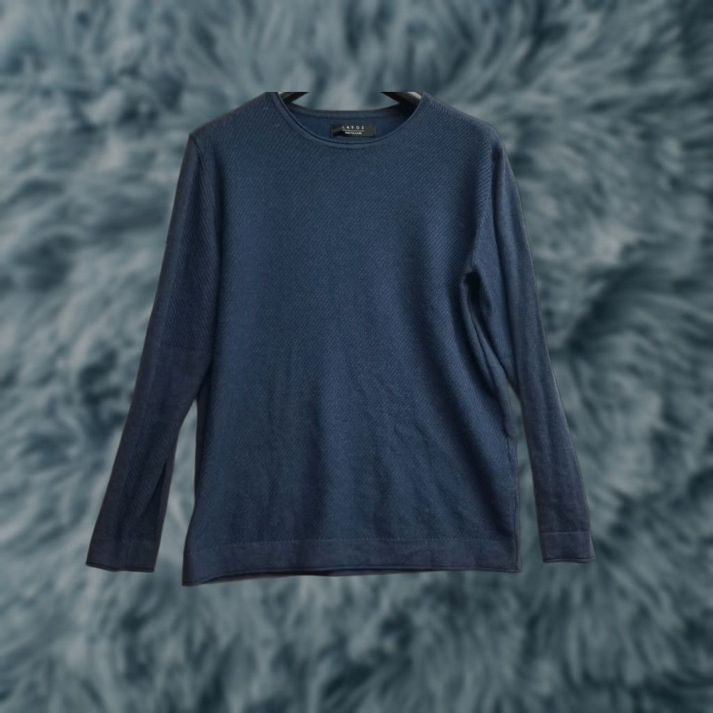 Vintage Renuar Mens Sweatshirt Crew Neck Long Sleeve Blue Size L Pullover Embroidered Logo Hip Hop Size US L / EU 52-54 / 3 - 1 Thumbnail