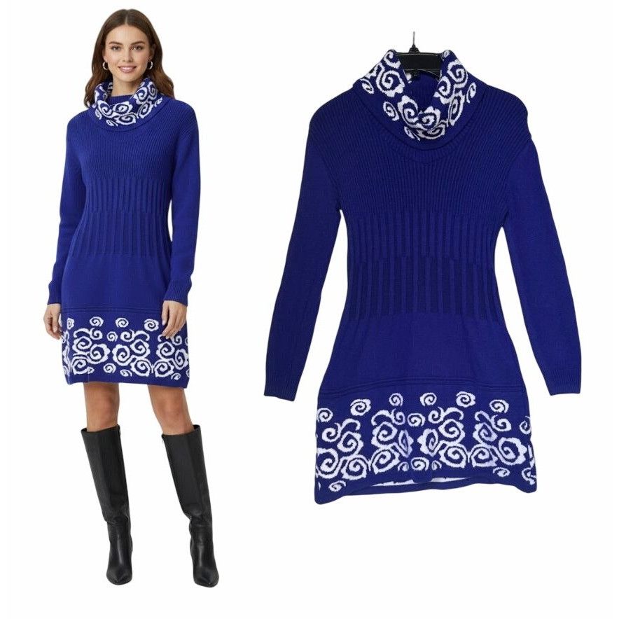 Other Size S Women's Long Sleeve Waffle Knit crochet A Line floral Size S / US 4 / IT 40 - 1 Thumbnail