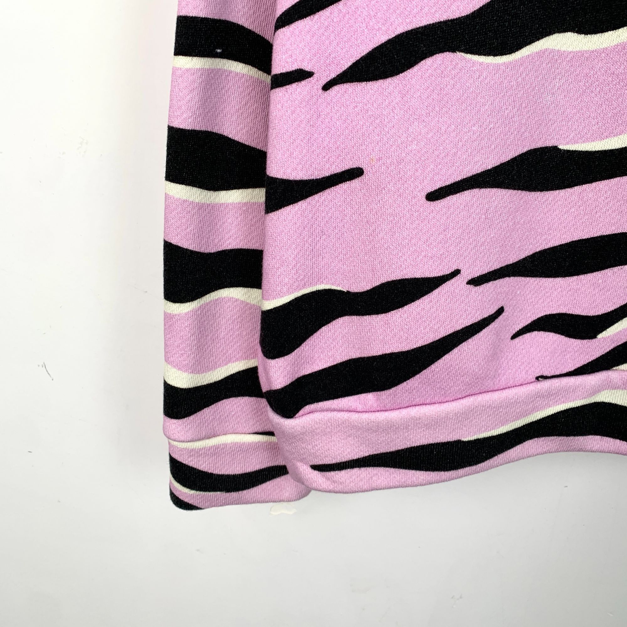 Gucci Gucci Tiger Print Pink & Black Striped Cotton Hoodie S Size S / US 4 / IT 40 - 8 Thumbnail