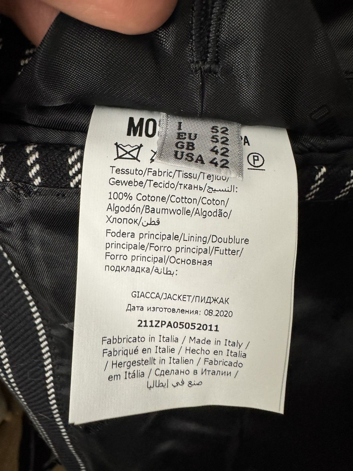 Moschino Moschino Couture Milano Designer Stripes Cotton Blazer Coat Size US L / EU 52-54 / 3 - 6 Thumbnail