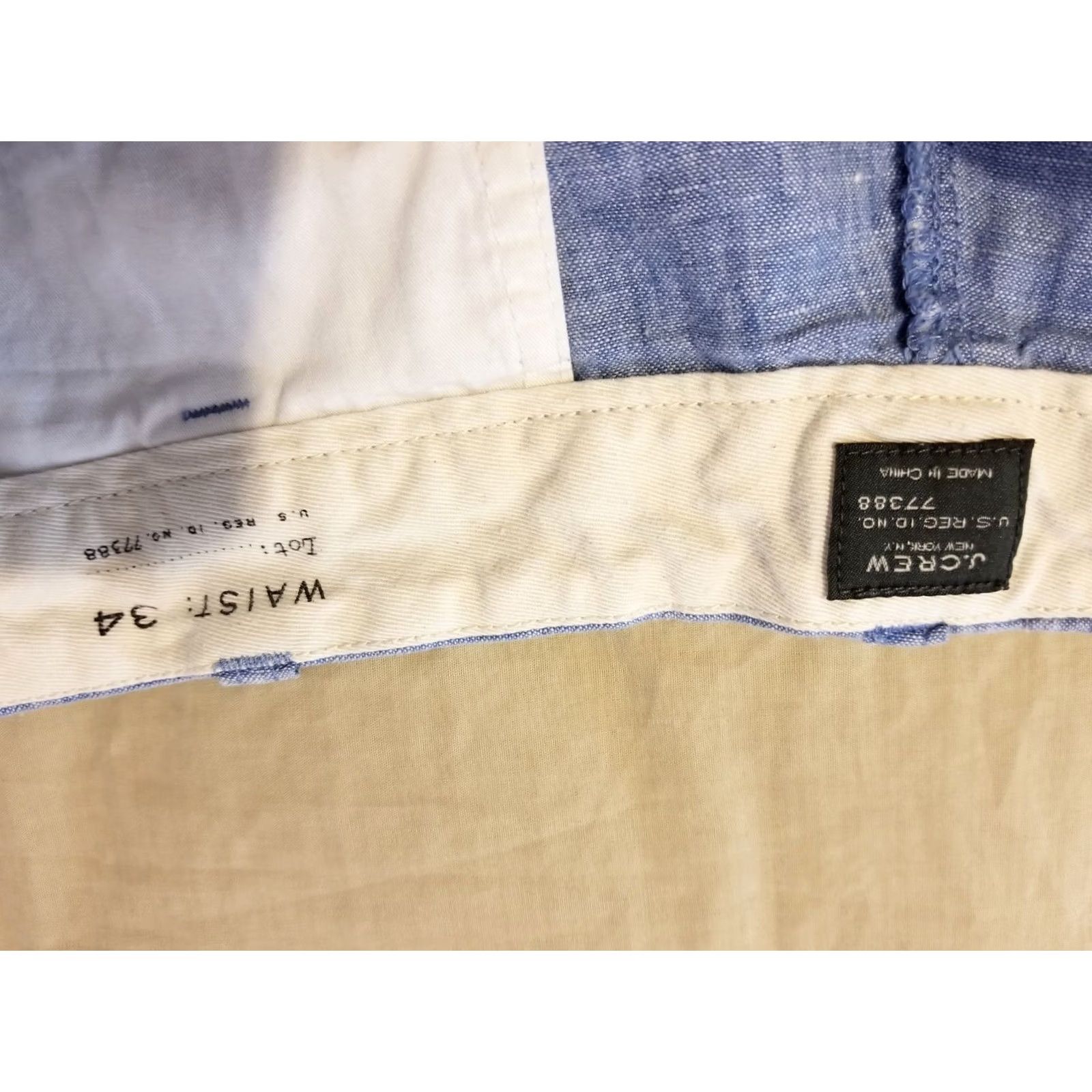 J.Crew J. Crew Mens Shorts Blue Linen Chino 34 35 Size US 34 / EU 50 - 3 Thumbnail