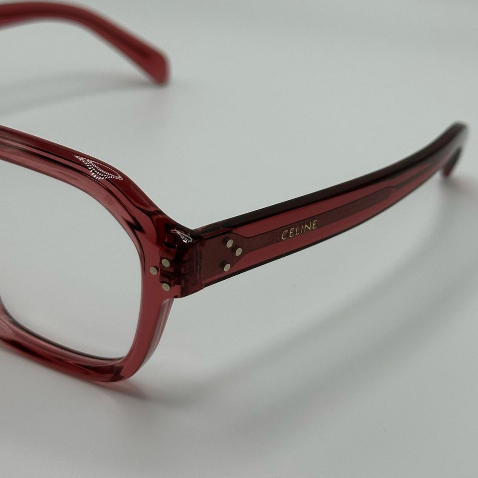 Celine Celine Eyeglasses CL50096I 74 Shiny Transparent Terracotta Size ONE SIZE - 4 Thumbnail