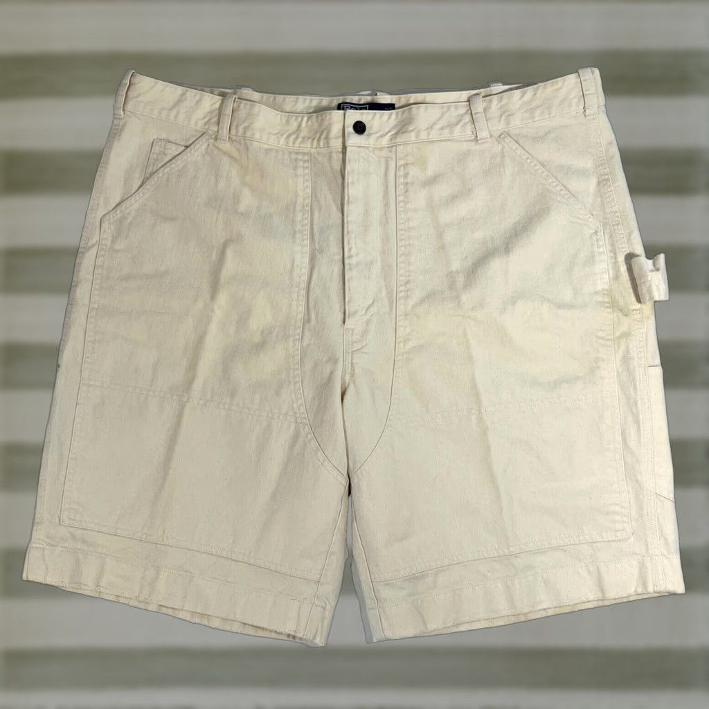 Polo Ralph Lauren Polo Ralph Lauren Men'S Carpenter Shorts 10" Sz 42 Off-White 90s Vintage Cotton Canvas Casual 42 Mens Size US XL / EU 56 / 4 - 1 Thumbnail