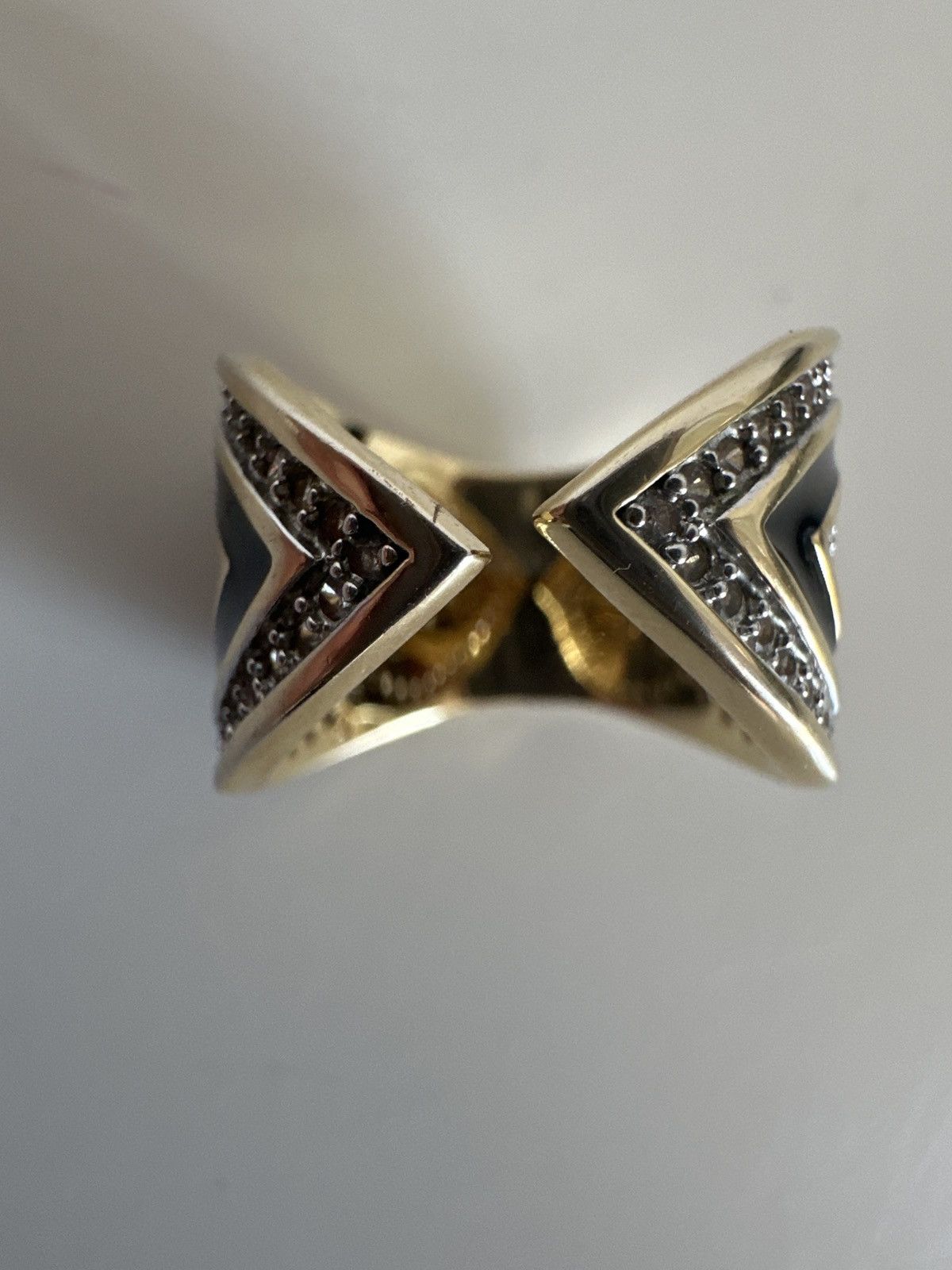 Vintage Earing and ring set: black and gold Size ONE SIZE - 3 Thumbnail