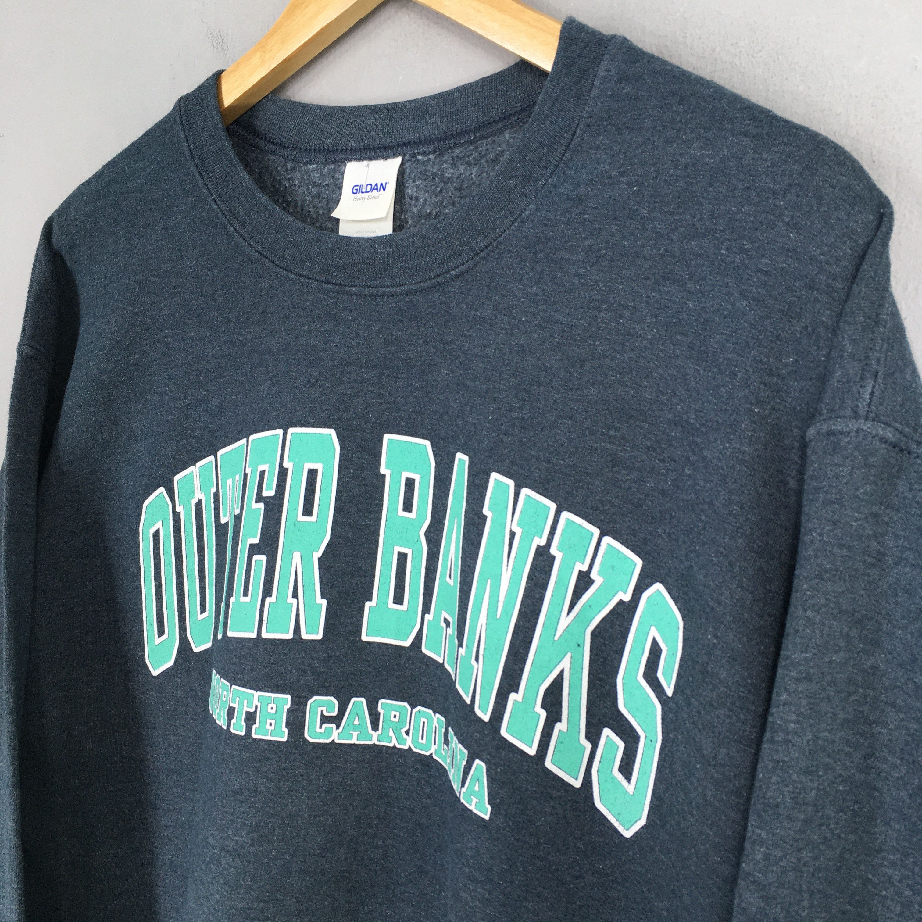 Gildan × Vintage Vintage Outer Banks North Carolina Sweatshirt Medium Size US M / EU 48-50 / 2 - 3 Thumbnail