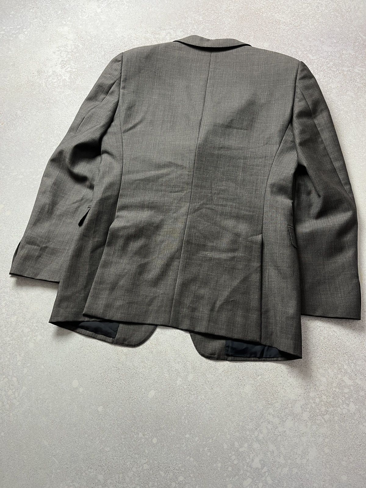 Gucci GUCCI Grey Wool Suit Jacket Peak Lapel 2 Button Blazer Size 38R - 6 Thumbnail