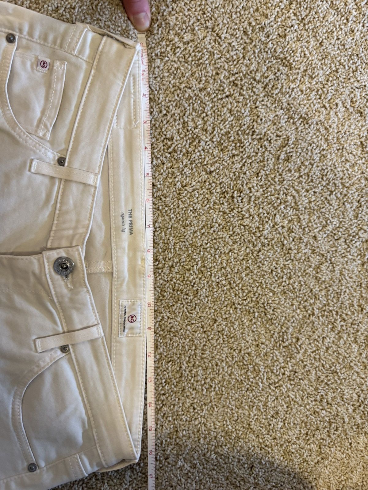 AG Adriano Goldschmied White stretch slim denim Size US 31 - 6 Thumbnail