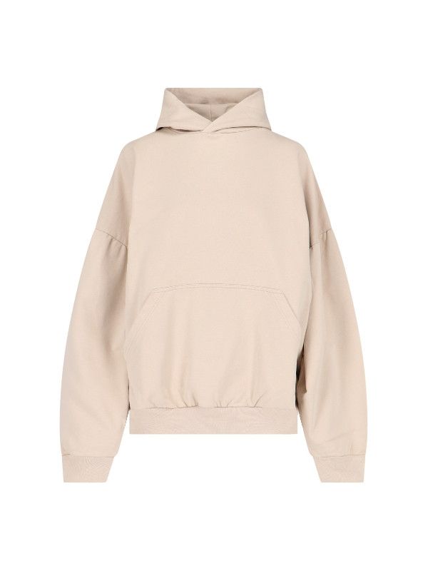 Balenciaga o1srvl11e1225 Round Hoodie in Light Beige Size US S / EU 44-46 / 1 - 1 Thumbnail