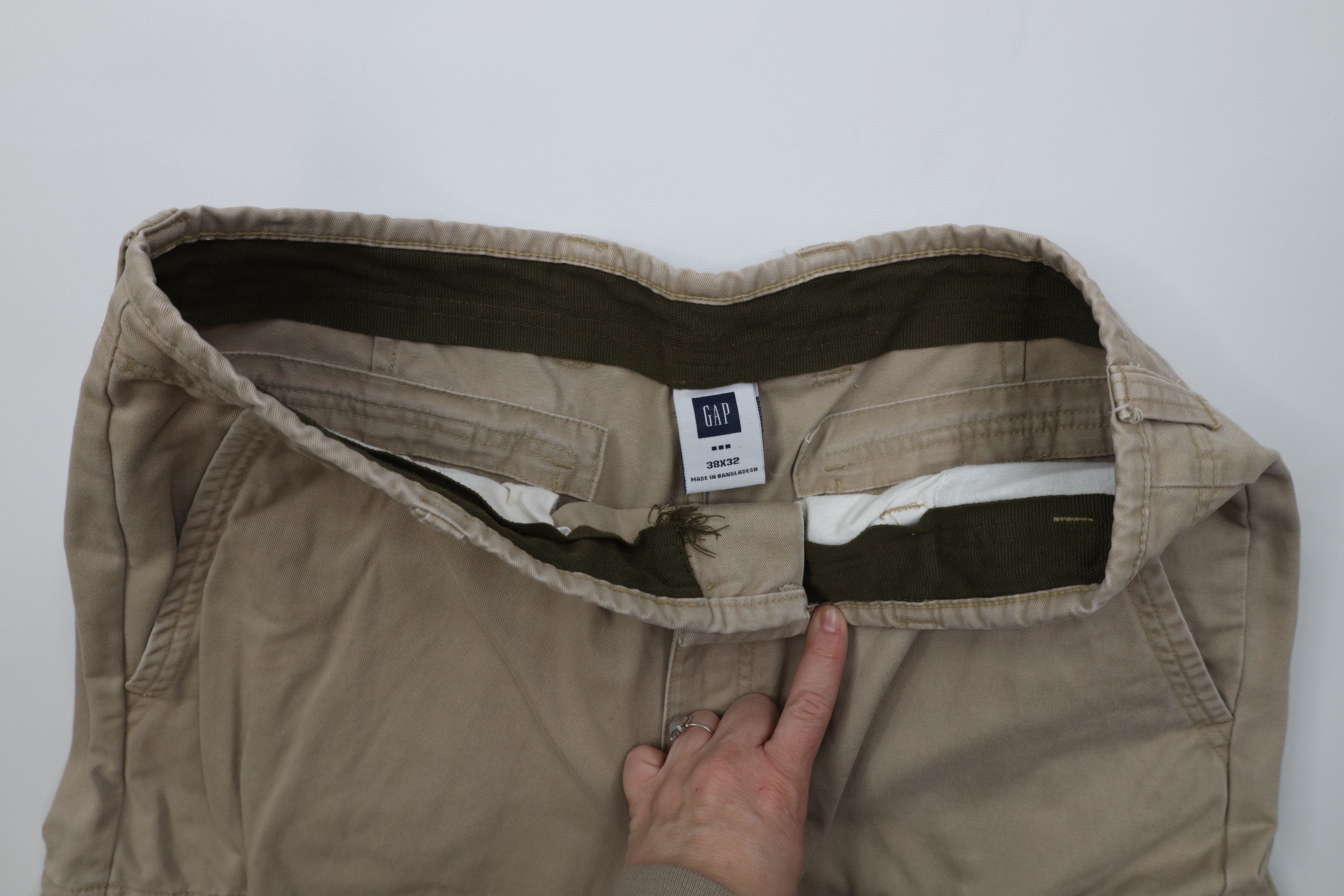 Gap Vintage Y2K 2004 Gap Baggy Heavy Wide Leg Cargo Pants Beige Size US 38 / EU 54 - 8 Thumbnail
