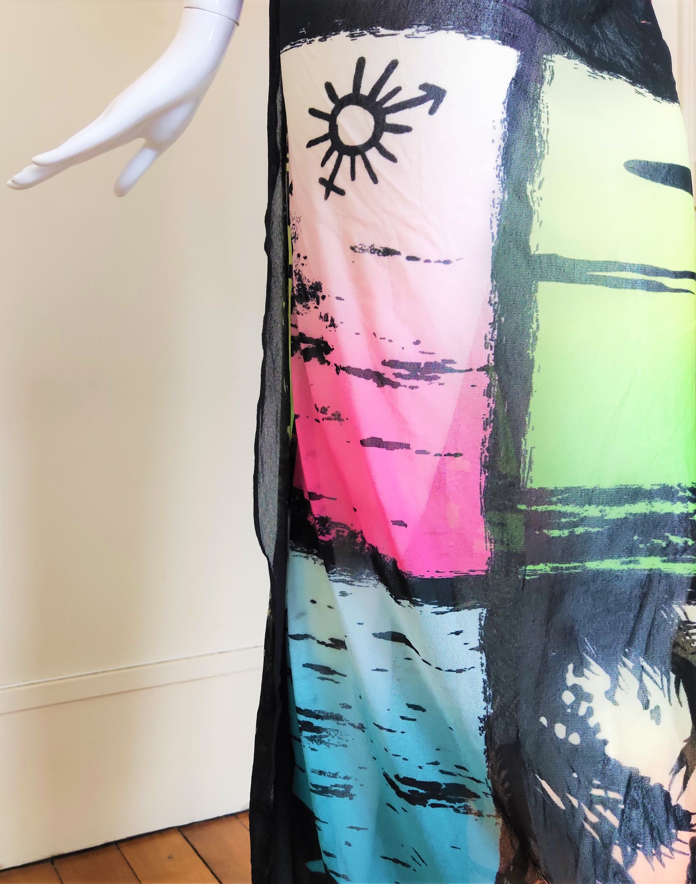 Jean Paul Gaultier Jean Paul Gaultier Tropical Beach Mesh Maxi Pareo Dress Size M / US 6-8 / IT 42-44 - 8 Thumbnail