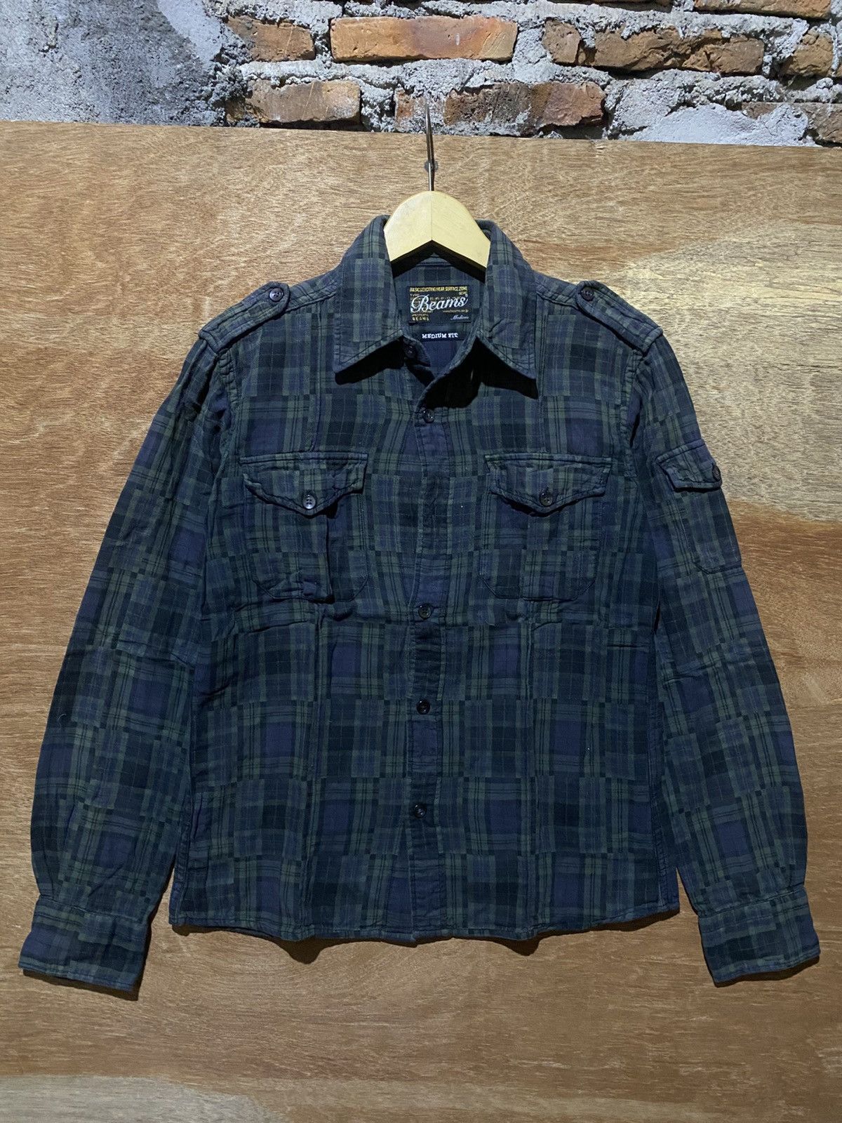 Beams Japan 💸BINDING OFFER💸 BEAMS JAPAN PATCHWORK STYLE FLANNELSHIRT Size US M / EU 48-50 / 2 - 2 Thumbnail