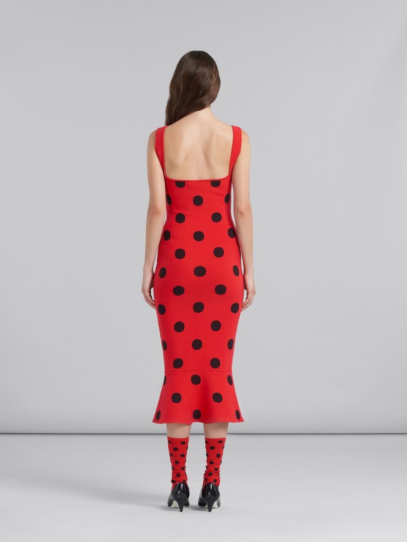Marni o1w1db10824 Sheath Dress in Red Size XL / US 12-14 / IT 48-50 - 3 Thumbnail