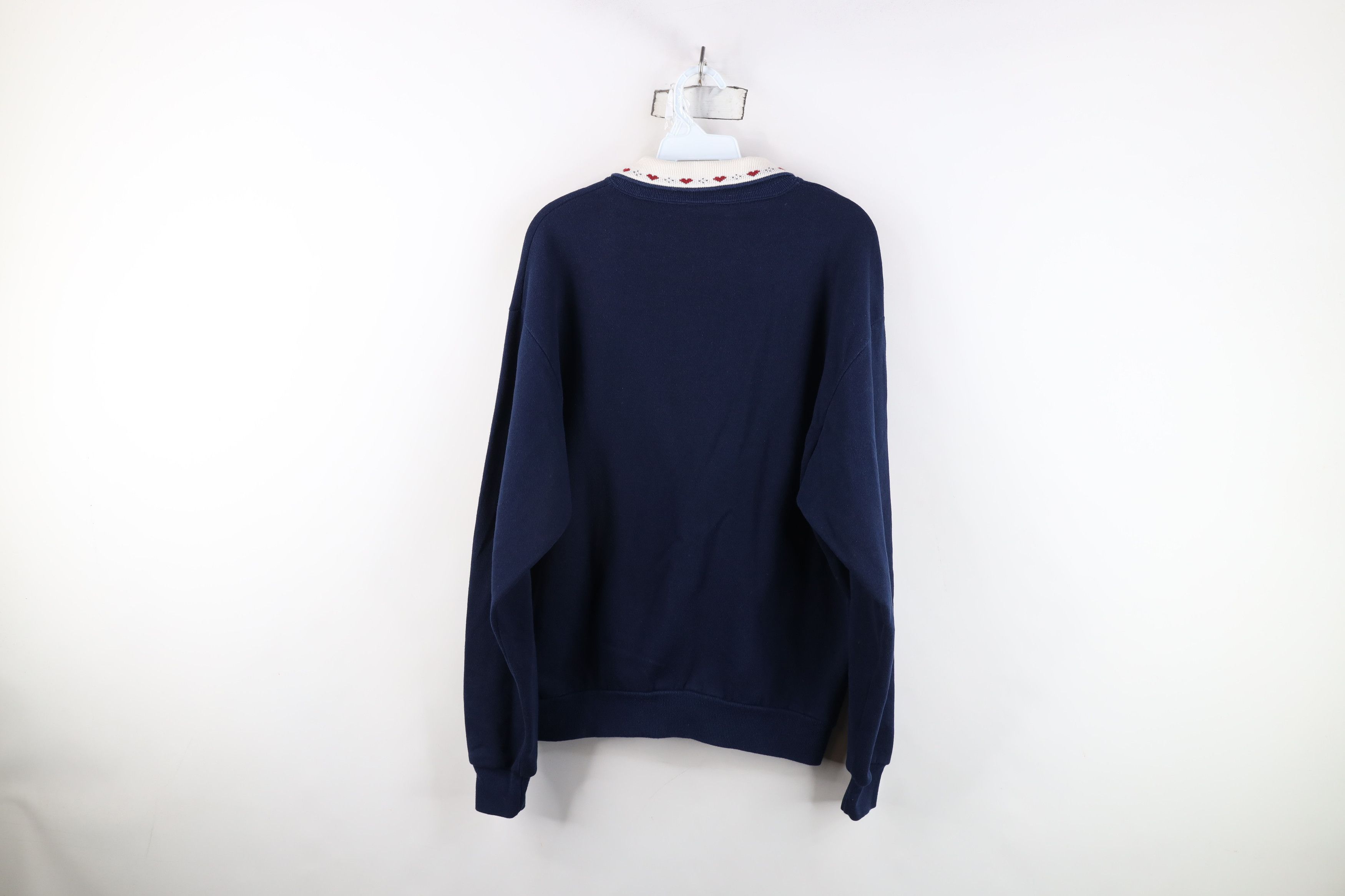 Vintage Vintage 90s Streetwear Bird Heart Collared Sweatshirt US Size M / US 6-8 / IT 42-44 - 13 Thumbnail