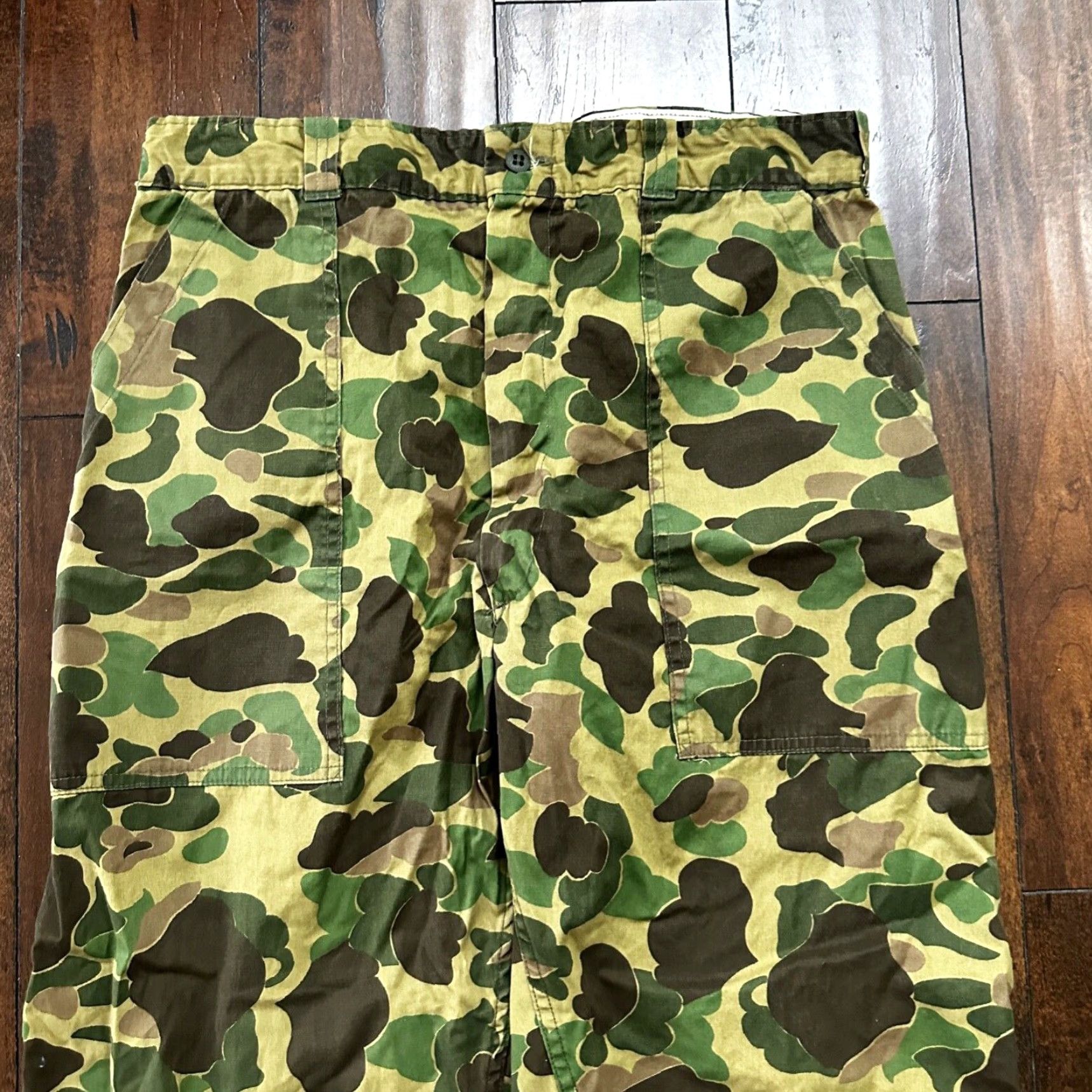 AMO Vintage USMC 60s 70s Camo Pants Men Regular Camouflage