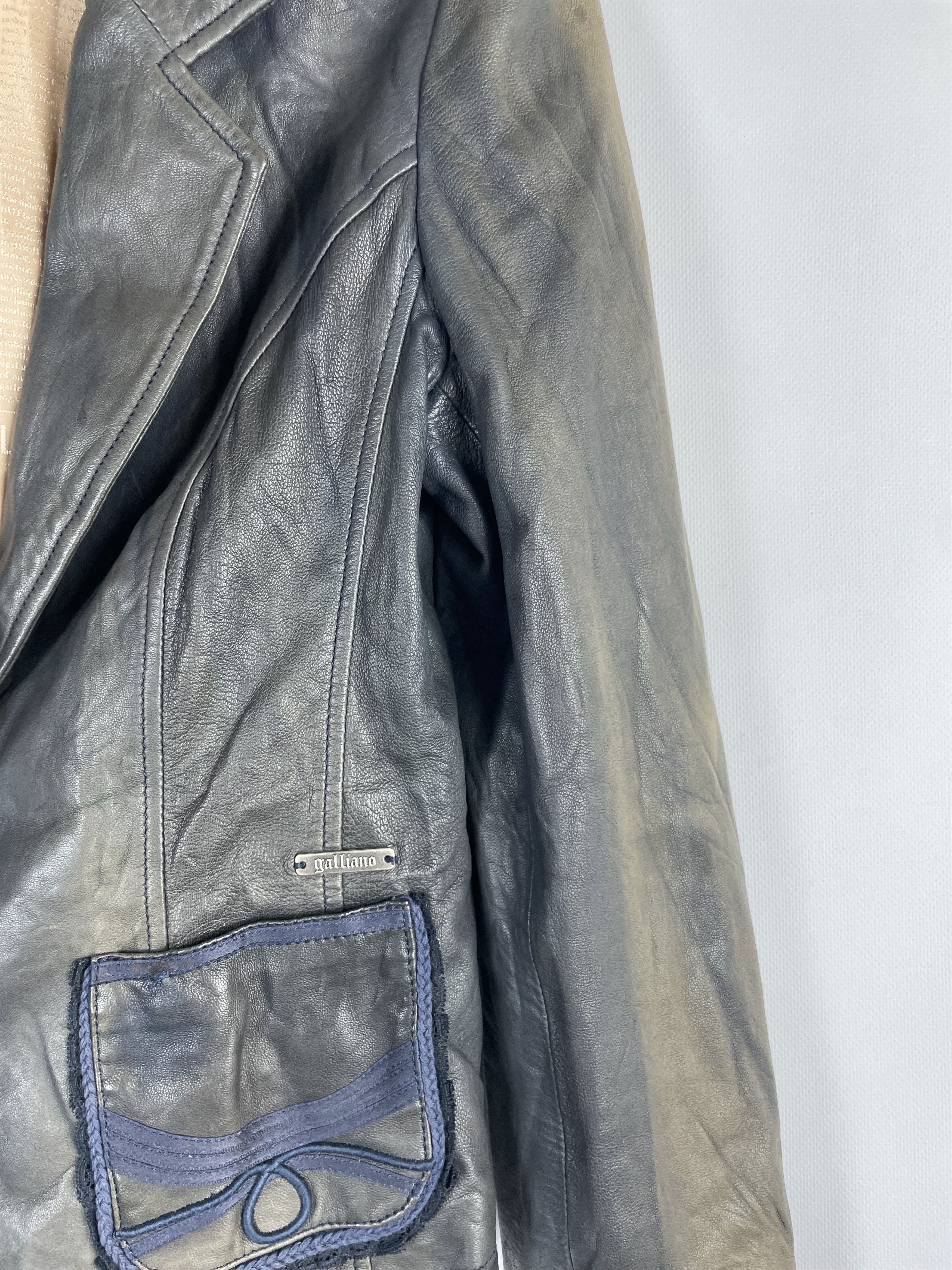 John Galliano John Galliano Real Leather Jacket Avant Garde Size L / US 10 / IT 46 - 5 Thumbnail
