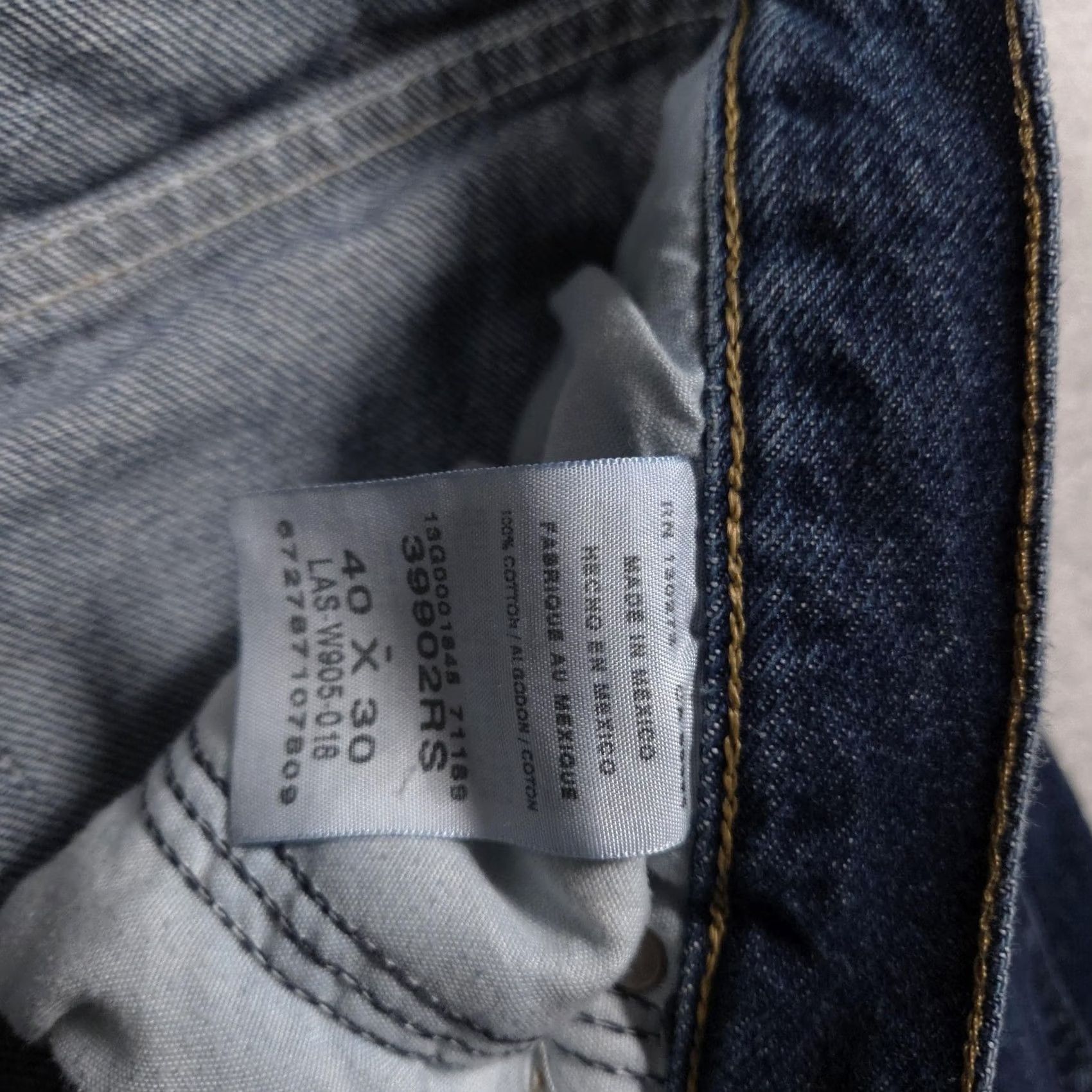 Wrangler Wrangler Mens Jeans 40x30 Blue Denim Wrangler Rugged Wear Straight Leg Classic Fit Jeans Mens 40x30 Denim Dark Size US 40 / EU 56 - 5 Thumbnail
