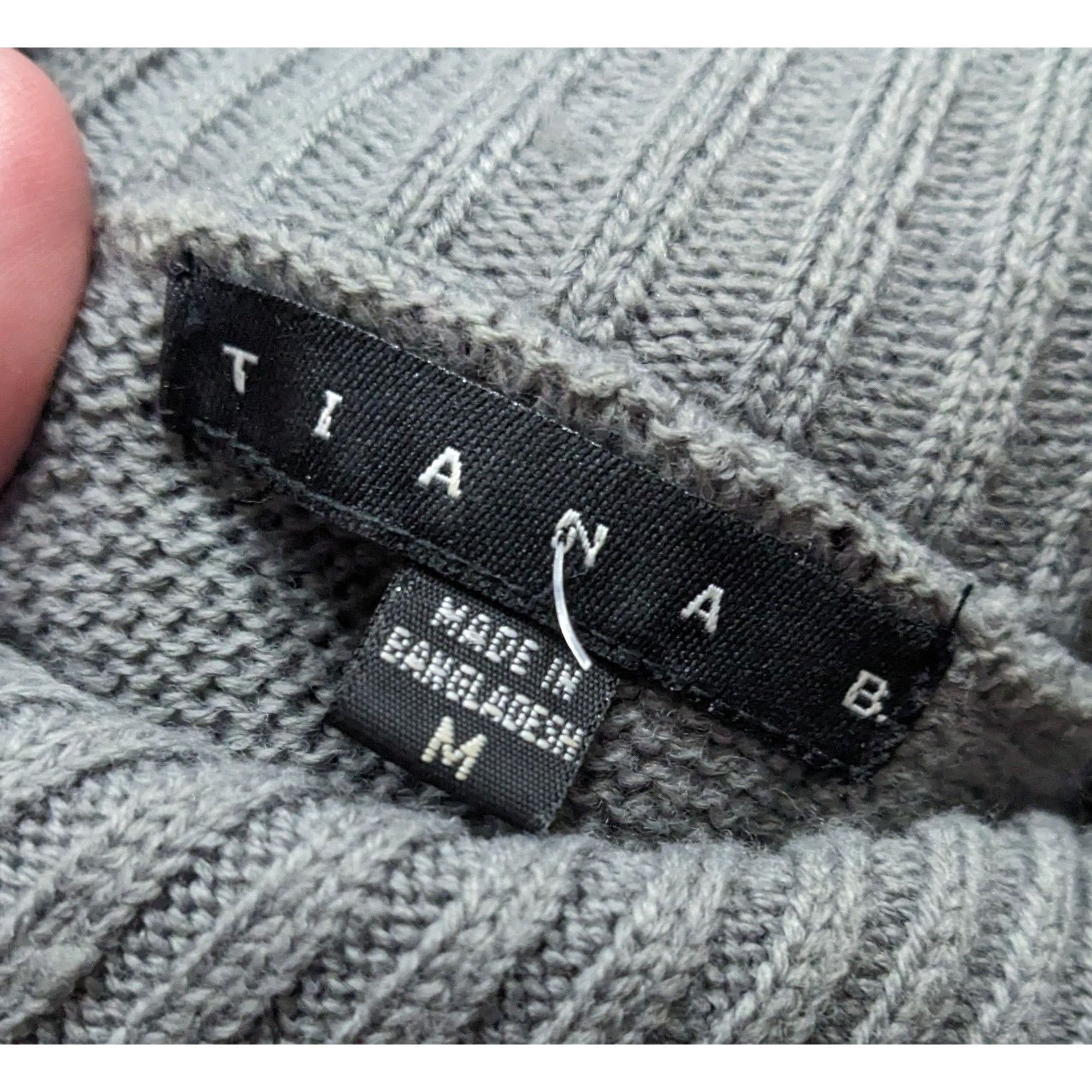 Other Tiana B Grey Asymmetrical Button Collared Sweater Dress With Size M / US 6-8 / IT 42-44 - 3 Thumbnail