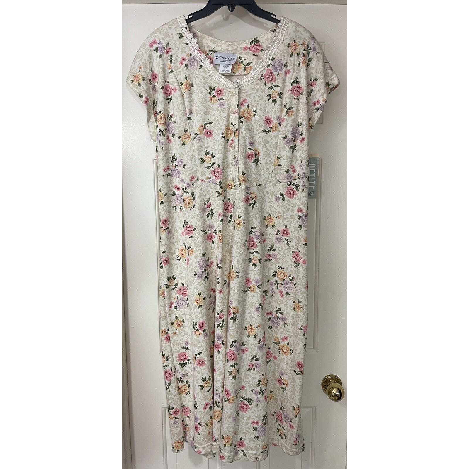 Other Ms Conduct Carriage Court Dress Womens 16P Floral Vintage Size XXL / US 16-18 / IT 52-54 - 4 Thumbnail
