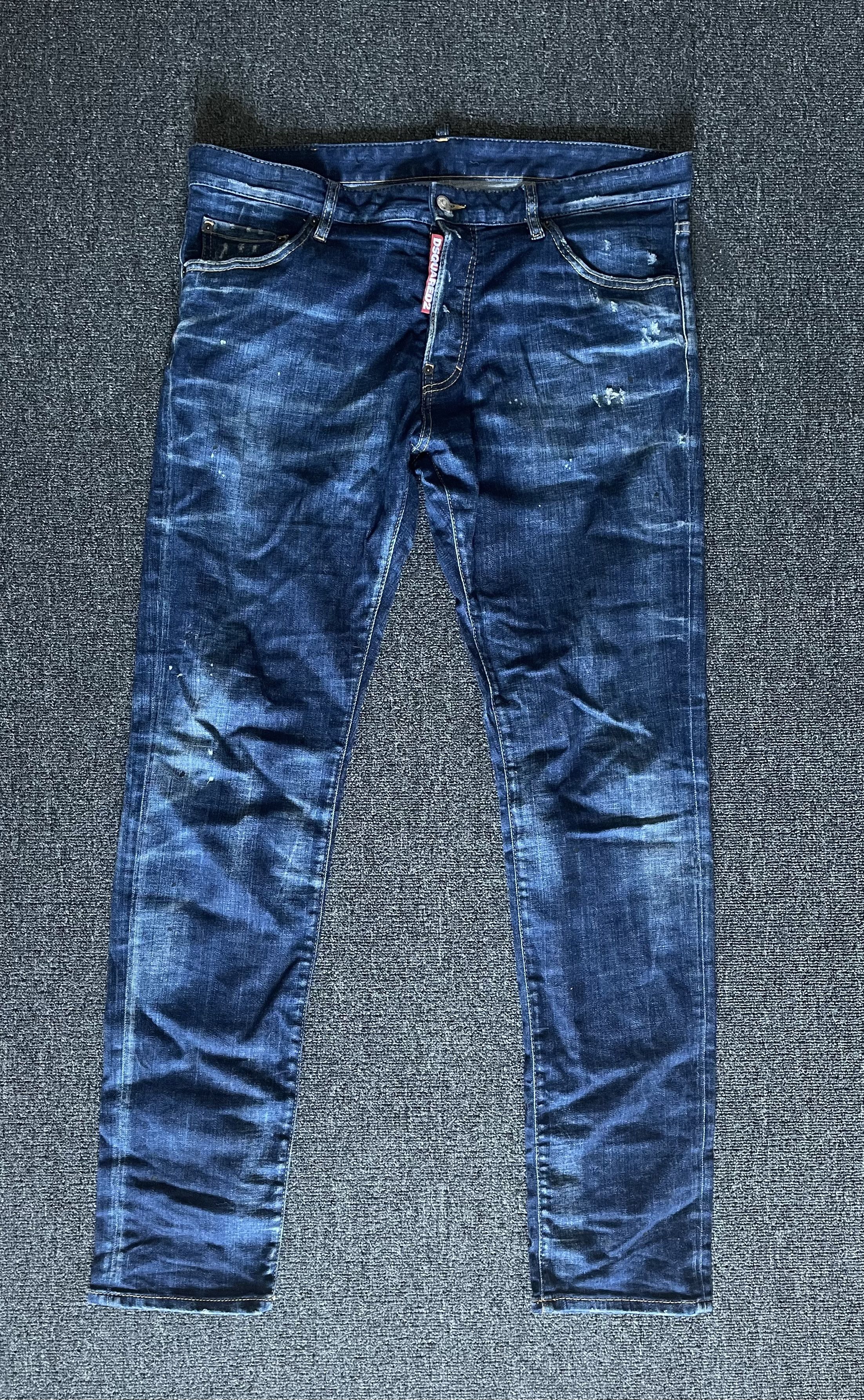 image of Dsquared2 Blue Stretch Jeans Size 54/38, Men's