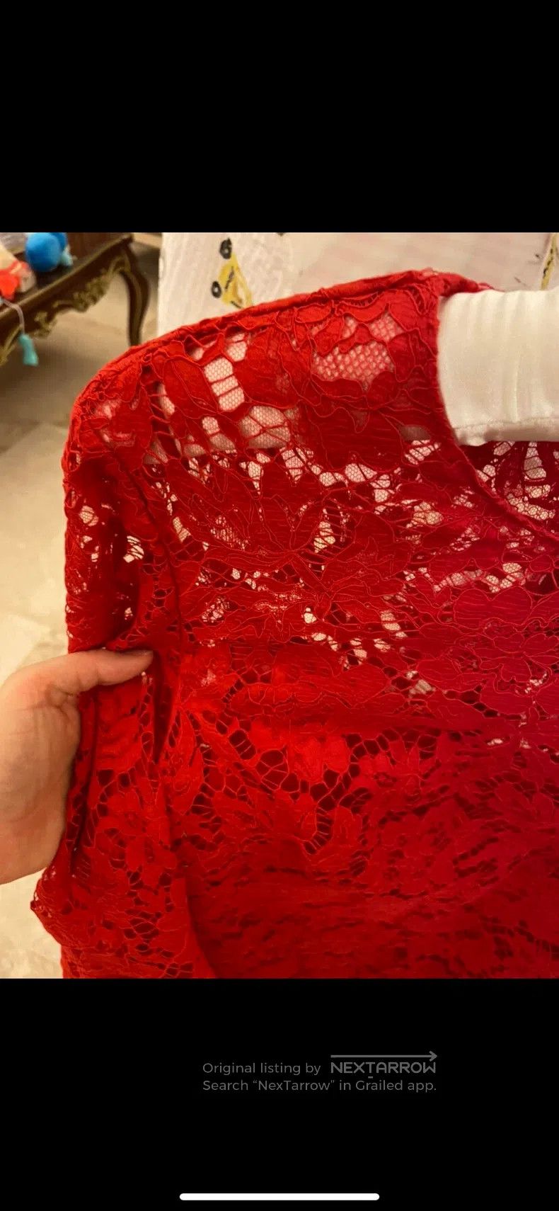 Valentino Valentino Big red lace dress Size S / US 4 / IT 40 - 3 Thumbnail
