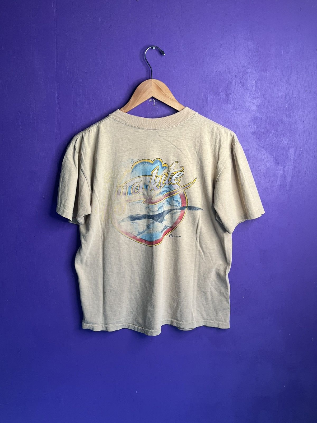 Vintage Vintage 80s Kittyhawk hand gliding pocket tee Size US M / EU 48-50 / 2 - 2 Thumbnail