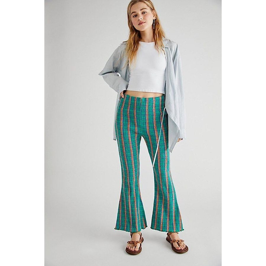 Free People New Free People Fine Line Slim Flare Pants $78 Small Stretch Size 28" / US 6 / IT 42 - 3 Thumbnail