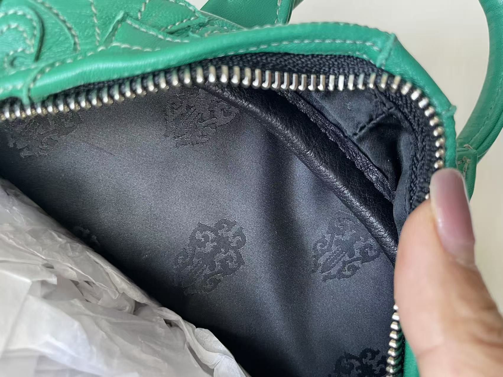 Chrome Hearts Chrome Hearts Leather Cross Patch Green Mini Gym Bag Size ONE SIZE - 17 Thumbnail