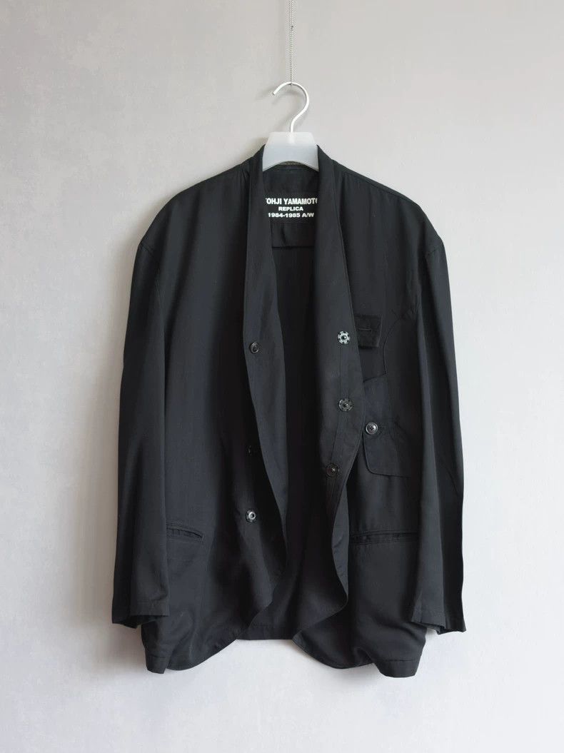 Yohji Yamamoto Yohji Yamamoto 84AW Snap Curved jacket Size US S / EU 44-46 / 1 - 1 Thumbnail