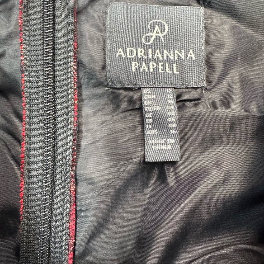 Adrianna Papell NWT New $179 Adrianna Papell Metallic-Jacquard Bow-Strap Dr Size XL / US 12-14 / IT 48-50 - 7 Thumbnail