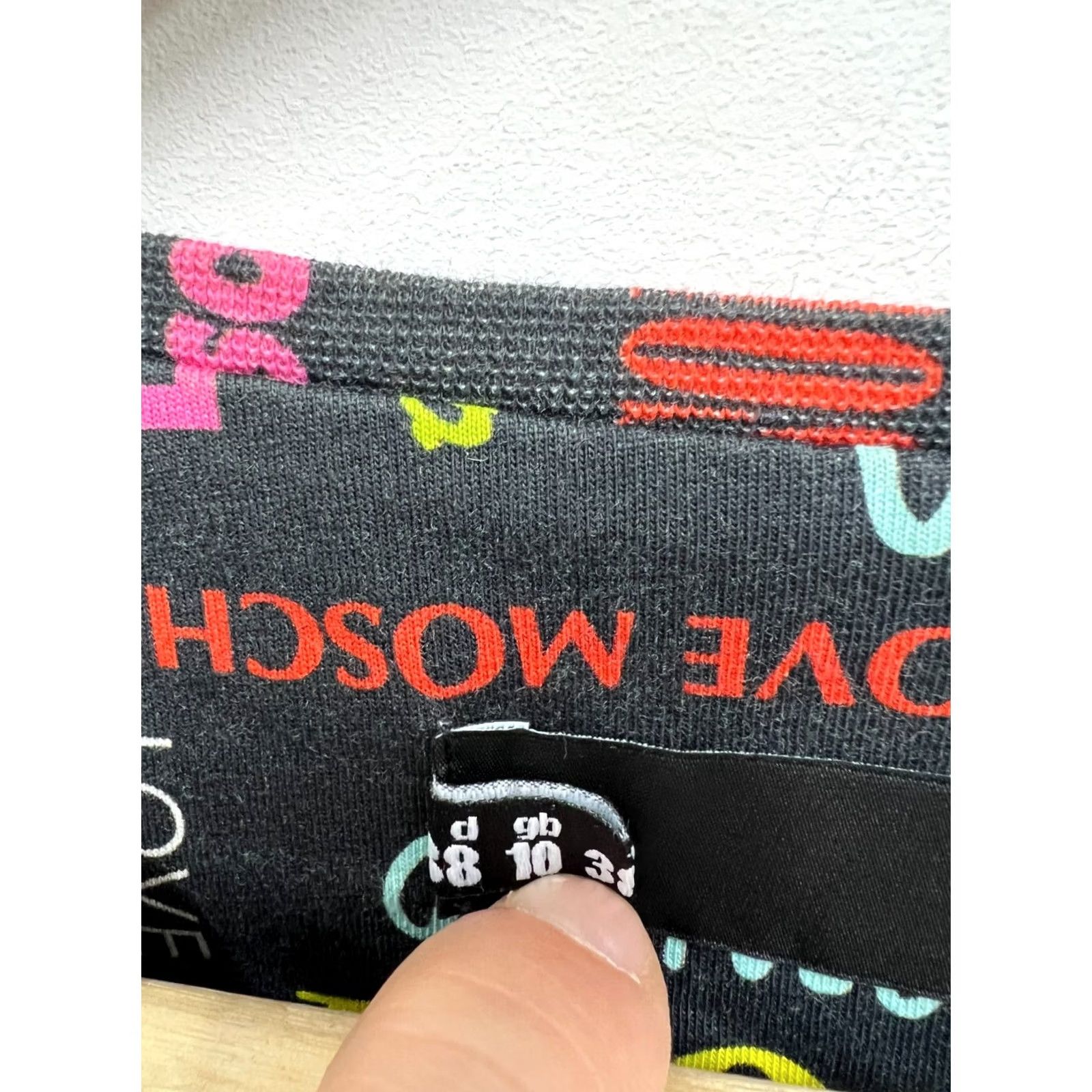 Moschino Moschino T-Shirt Women Allover Logo Multicolor Crew Neck Short Sleeve GB 10 US 6 Modern Regular Fit 2020s Concert Music Theme Size M / US 6-8 / IT 42-44 - 5 Thumbnail