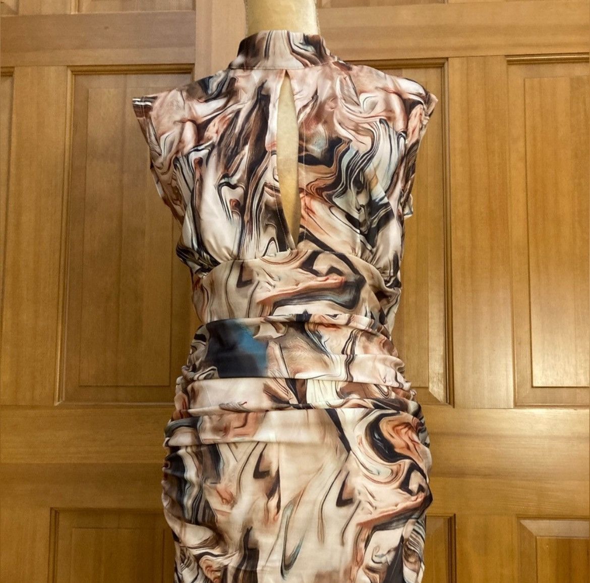 Designer × Other NWT , Lavishly Paris Marble Ruched Designer Dress Size S / US 4 / IT 40 - 12 Thumbnail