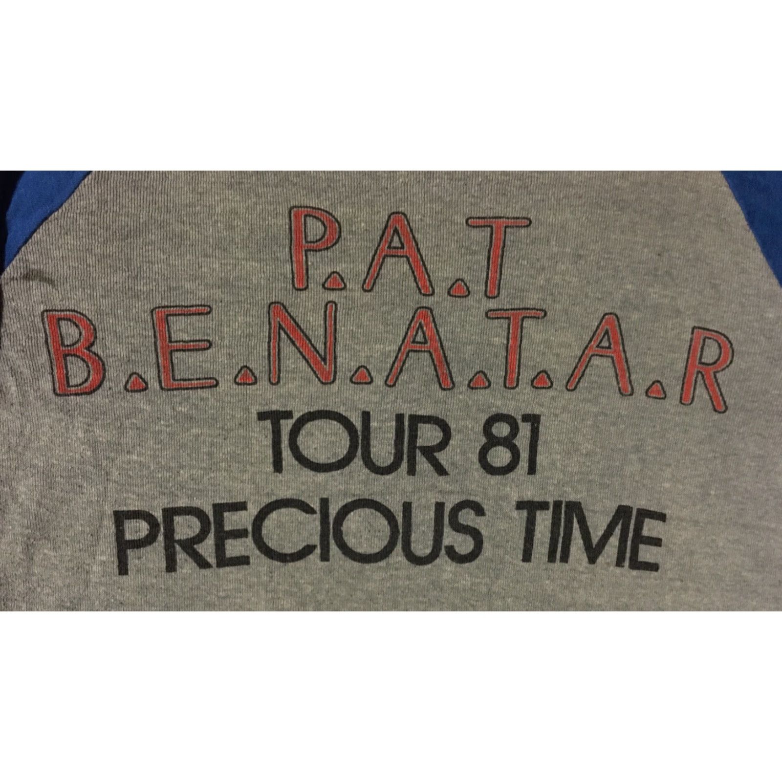 Vintage VINTAGE Pat Benatar Precious Time Tour Shirt S M Concert Rock Graphic Tee Raglan Blue/Gray 1981 The Knits Men Rock N Roll 80s Size US S / EU 44-46 / 1 - 4 Thumbnail
