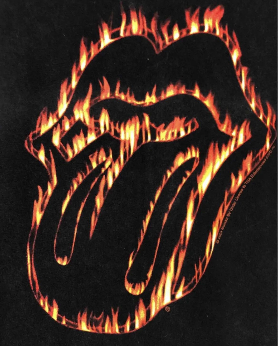 Vintage Vintage Rolling stones 2004 tongue flames print official Xxl Size US XXL / EU 58 / 5 - 6 Thumbnail