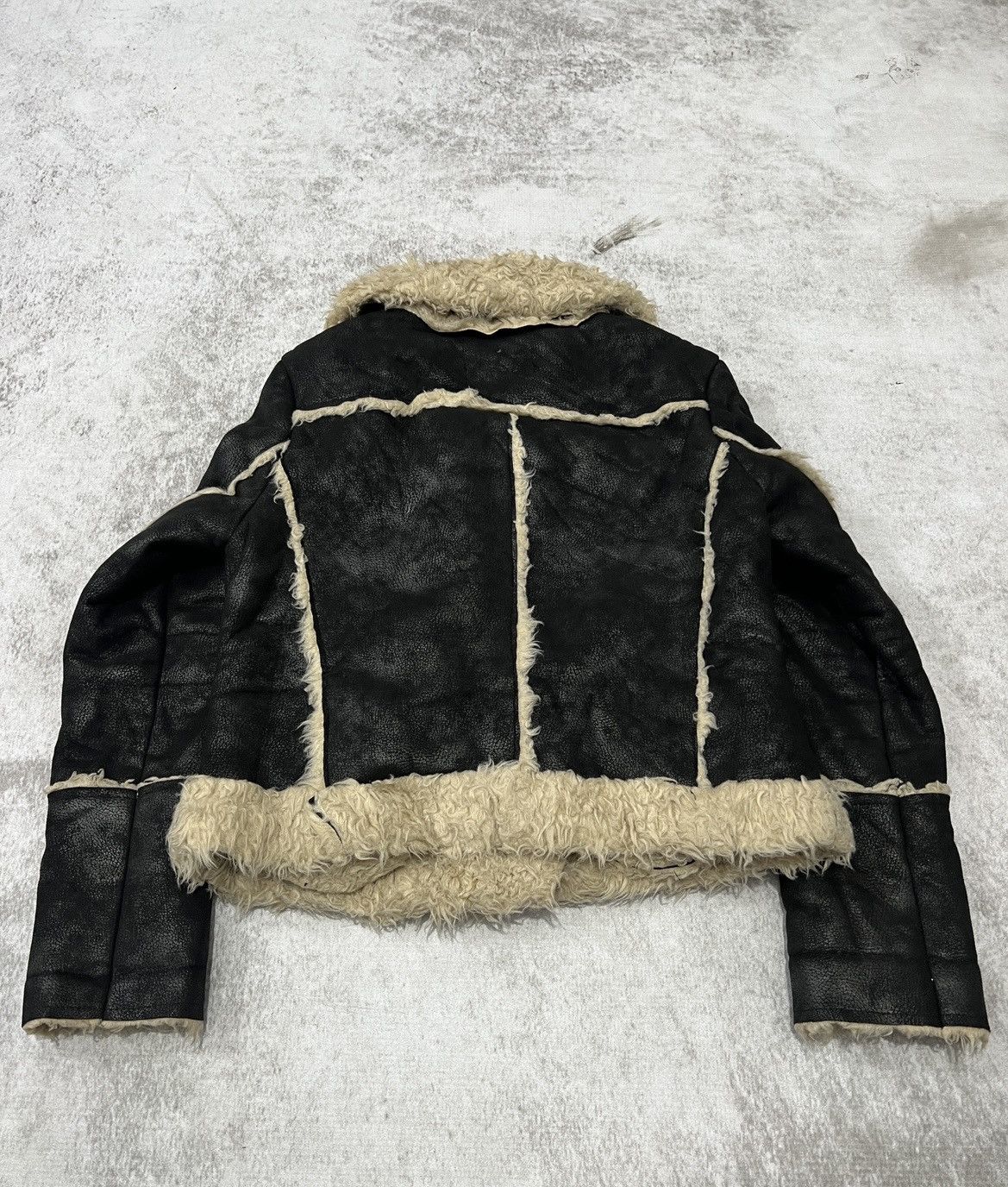 Hysteric Glamour × Undercover 2000s Japanese Maison Asymmetric Fur Lamb Skin Wax Lgb Ifsix Size US S / EU 44-46 / 1 - 3 Thumbnail