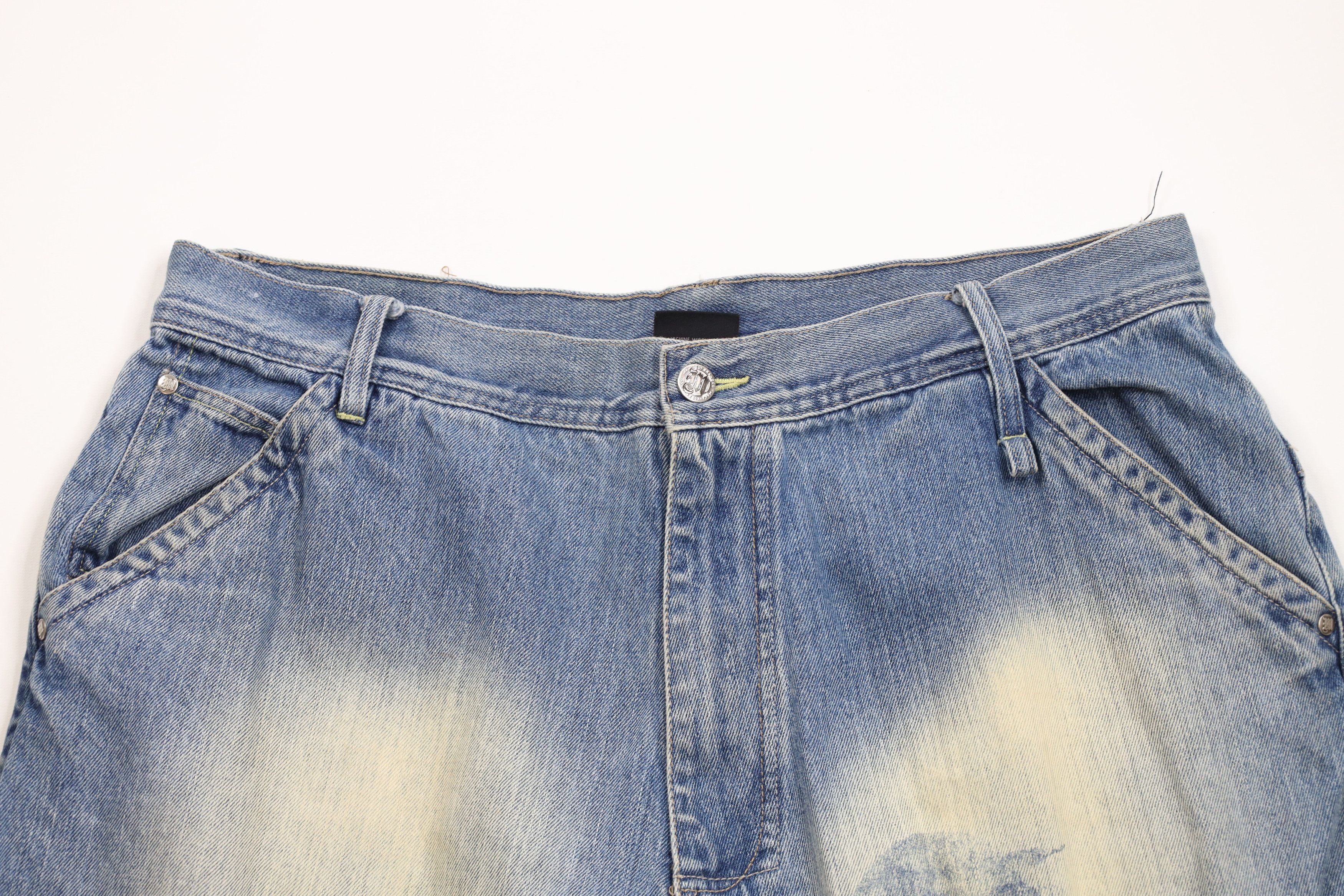 Vintage Vintage Y2K Makaveli 2Pac Tupac Shakur Baggy Denim Shorts Size US 40 / EU 56 - 2 Thumbnail