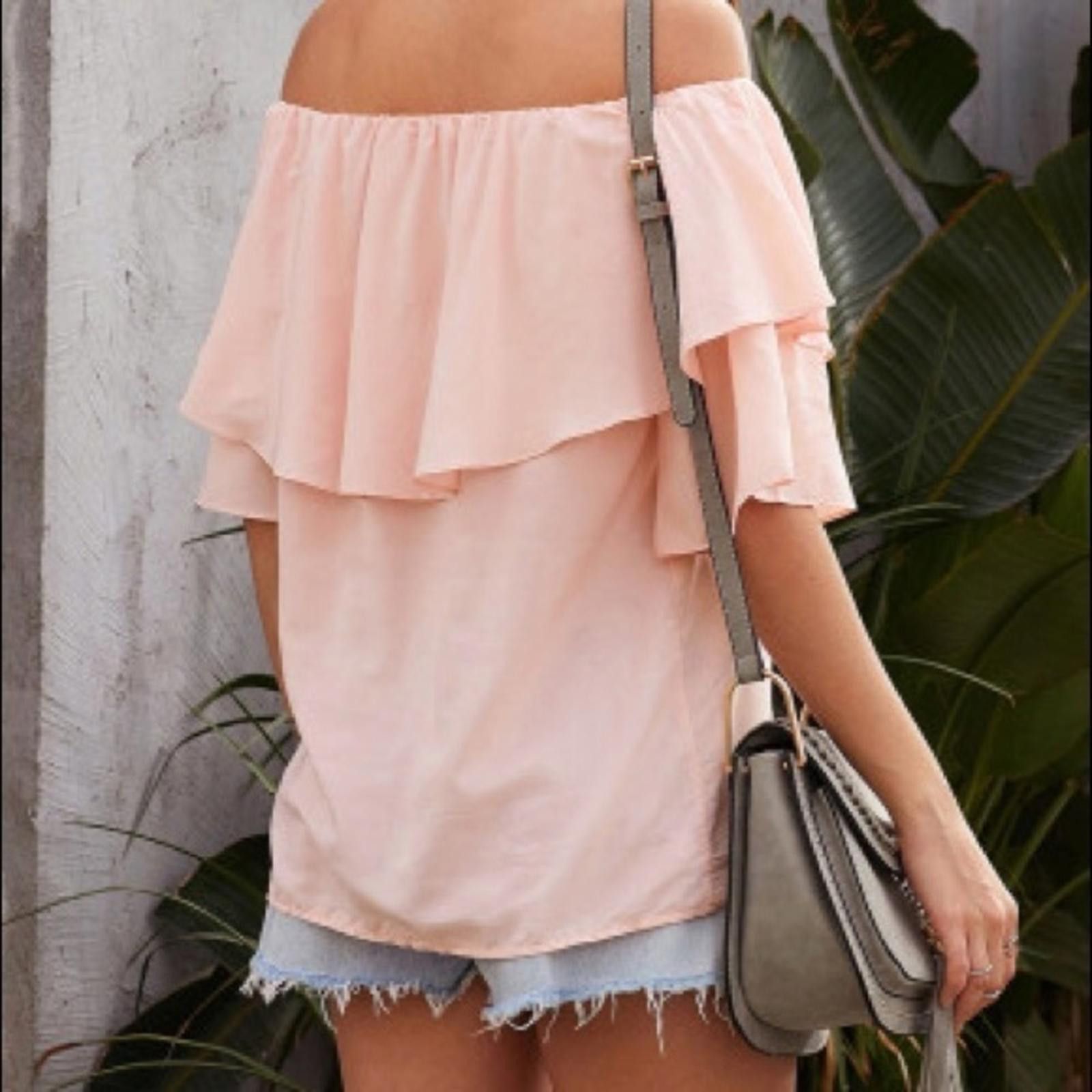 Designer Chiffon Top With Ruffle Sleeves NWT Size M / US 6-8 / IT 42-44 - 7 Thumbnail