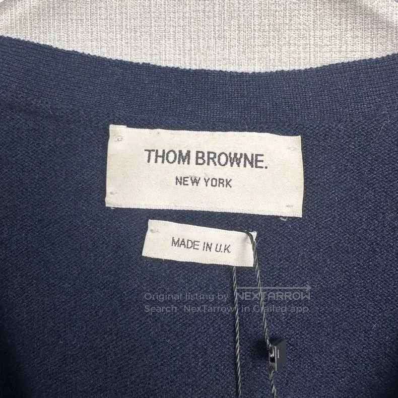 Thom Browne Thom Browne Classic Deep Blue Cashmere Cardigan Size US M / EU 48-50 / 2 - 3 Thumbnail