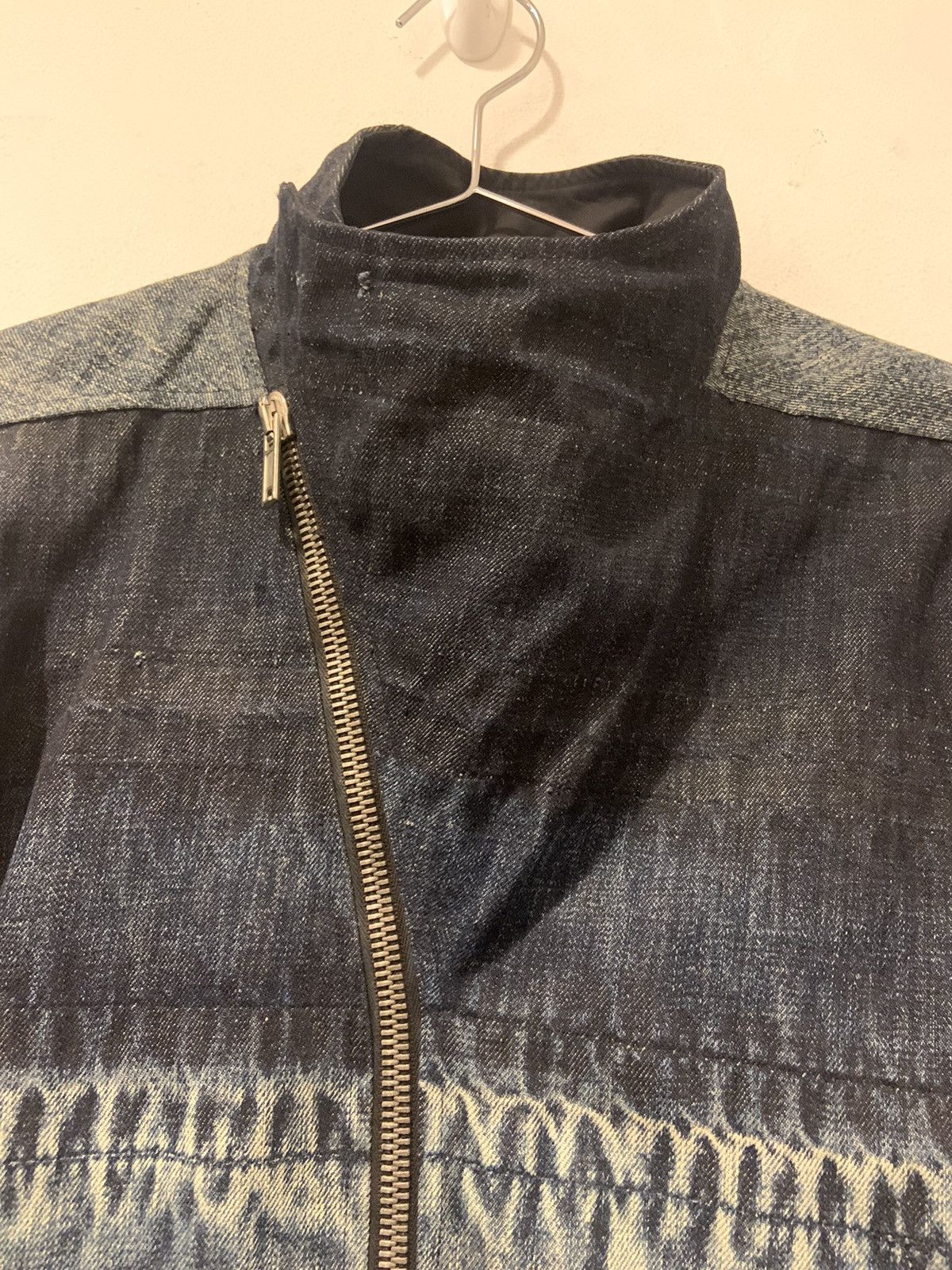 Rick Owens Rick Owens RELEASE SS10 Denim Jacket with Leather Sleeves Size US S / EU 44-46 / 1 - 6 Thumbnail