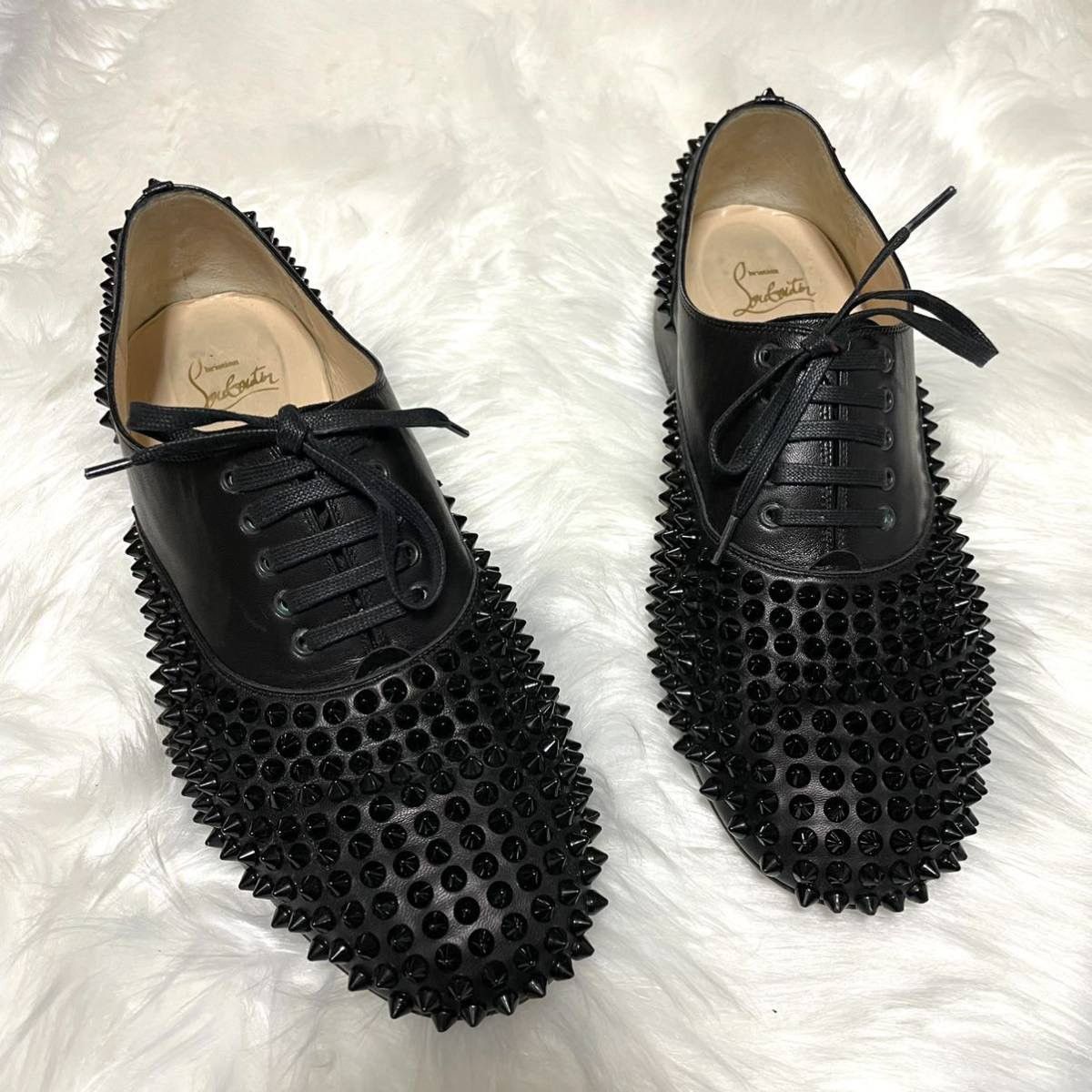 Christian Louboutin Authentic Christian Louboutin Freddie Studded Lace-Up Shoes Size US 7.5 / EU 40-41 - 9 Thumbnail