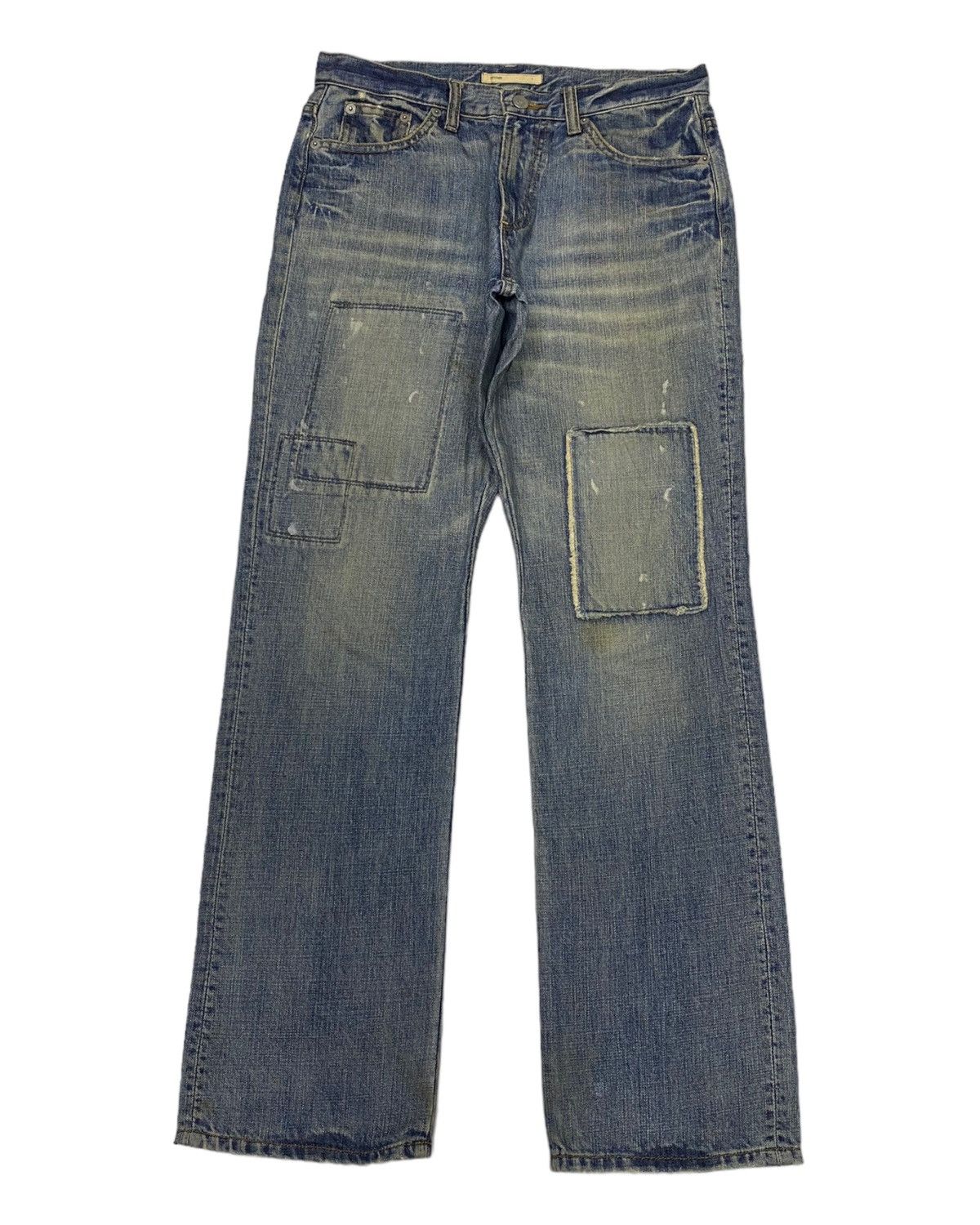 Beauty Beast 🔥DISTRESSED DENIM PATCHWORK HEATHER JAPANESE JEANS DENIM Size US 30 / EU 46 - 1 Thumbnail