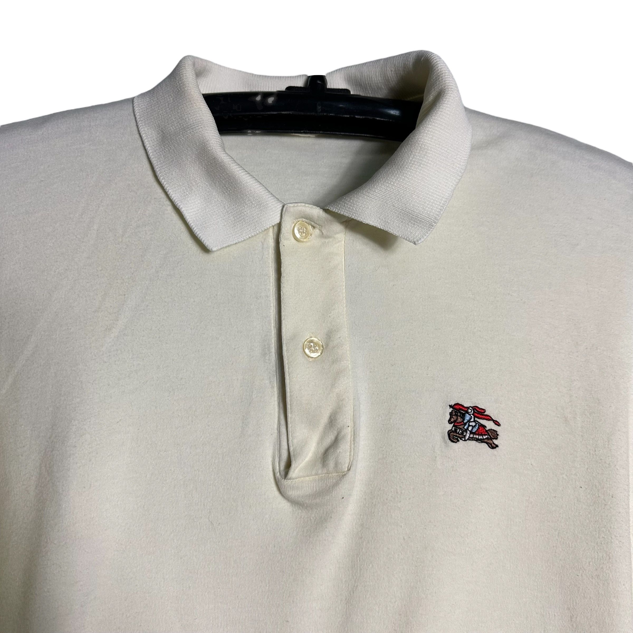 Burberry × Designer × Vintage 🔥RARE🔥Vintage Burberrys Plain Polo Shirt Made in England Size US L / EU 52-54 / 3 - 2 Thumbnail