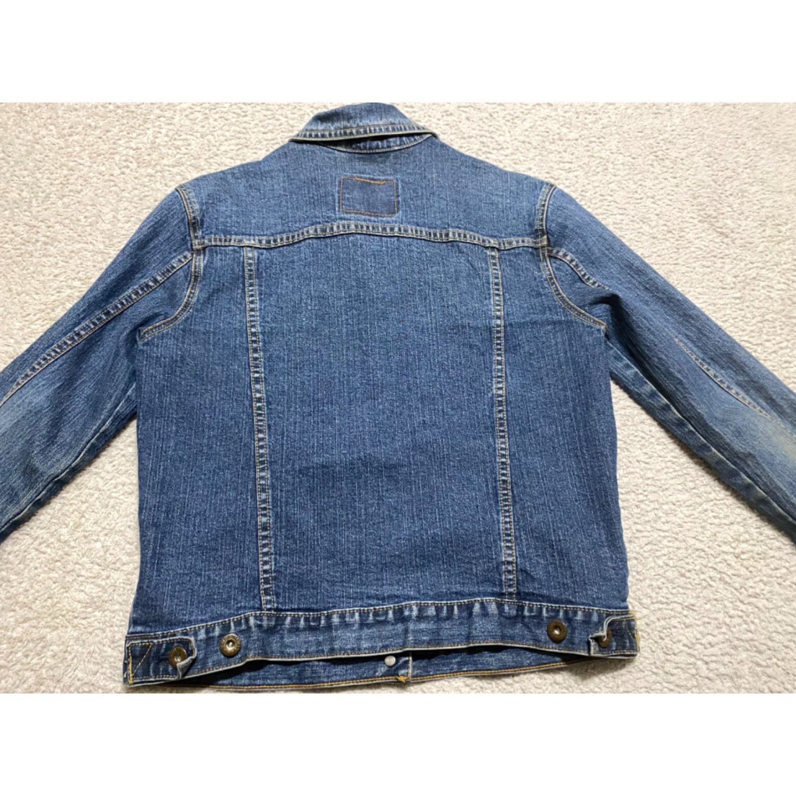 Levi's Levi's Womens Small Jean Jacket Blue Denim Signature Trucker Button Up Pockets Size 28" / US 6 / IT 42 - 6 Thumbnail